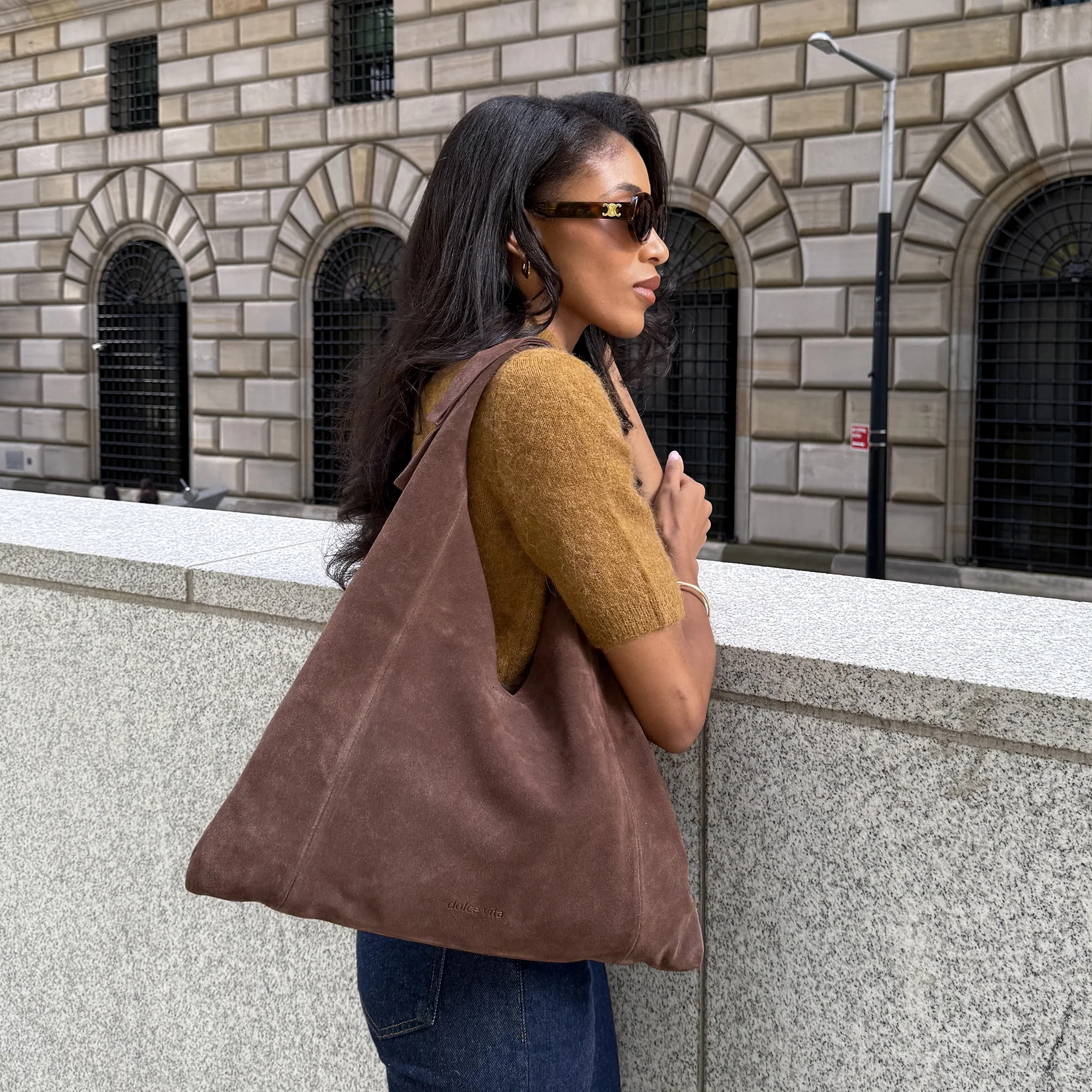 MARIE TOTE CHOCOLATE SUEDE - Image 9