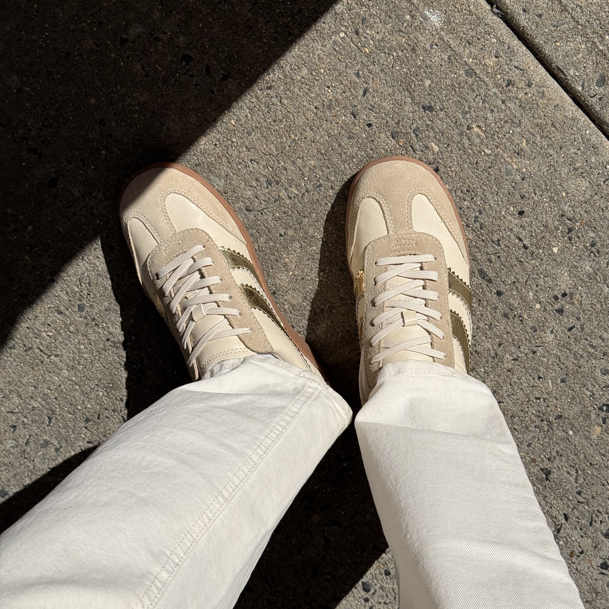 MERIT SNEAKERS WHITE GOLD LEATHER - Image 6