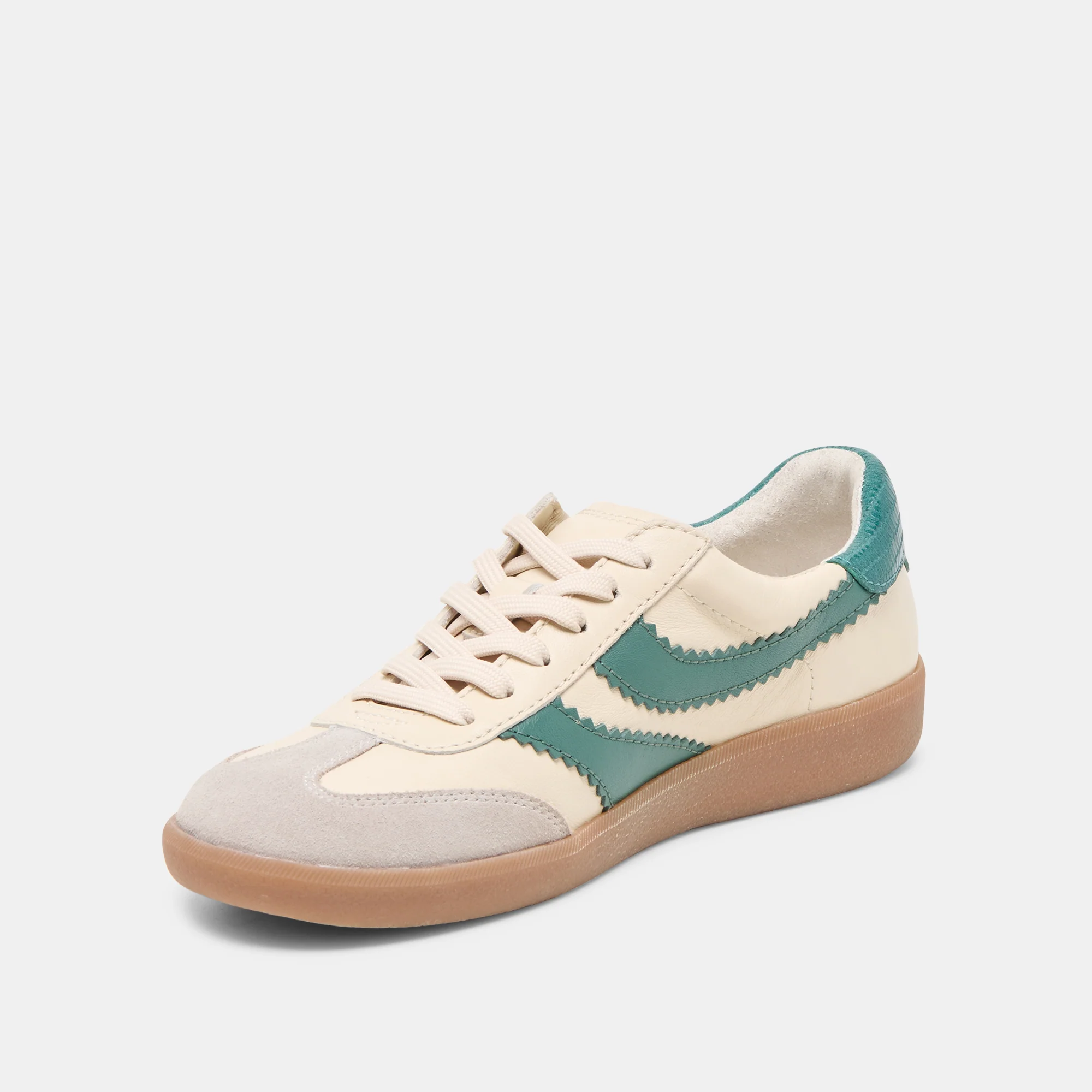 MERIT SNEAKERS WHITE GREEN LEATHER - Image 6