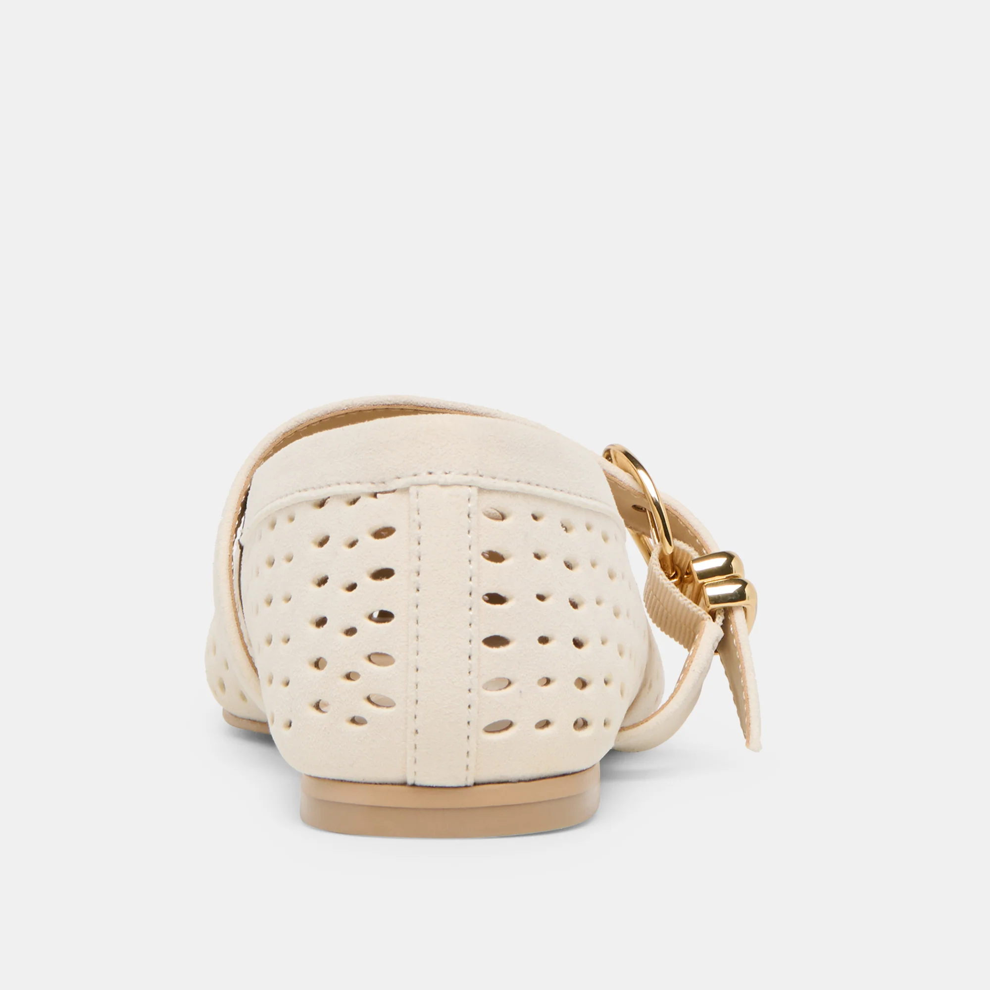 MIKEL BALLET FLATS CREME PERFORATED SUEDE - Image 9