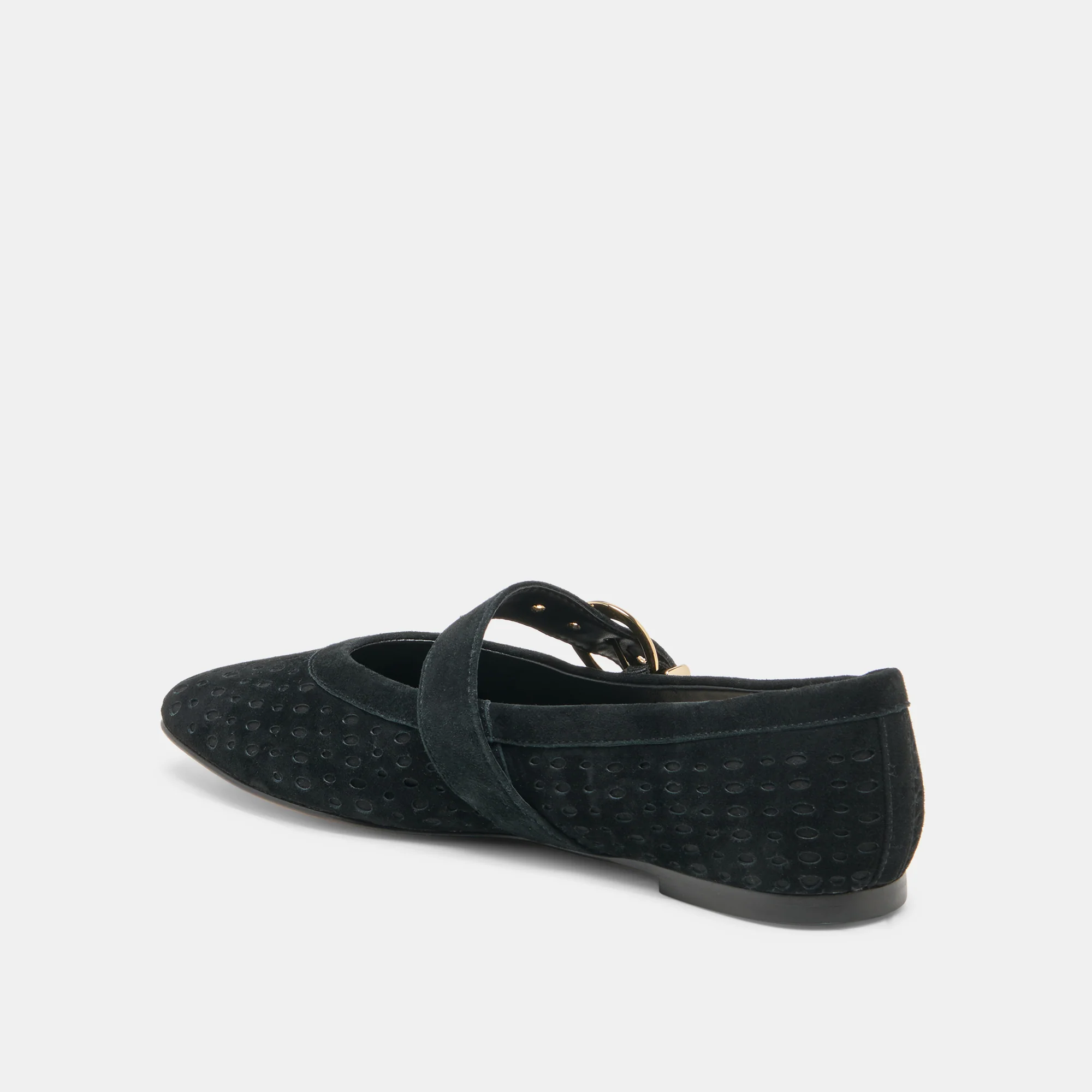 MIKELA BALLET FLATS ONYX PERFORATED SUEDE - Image 5