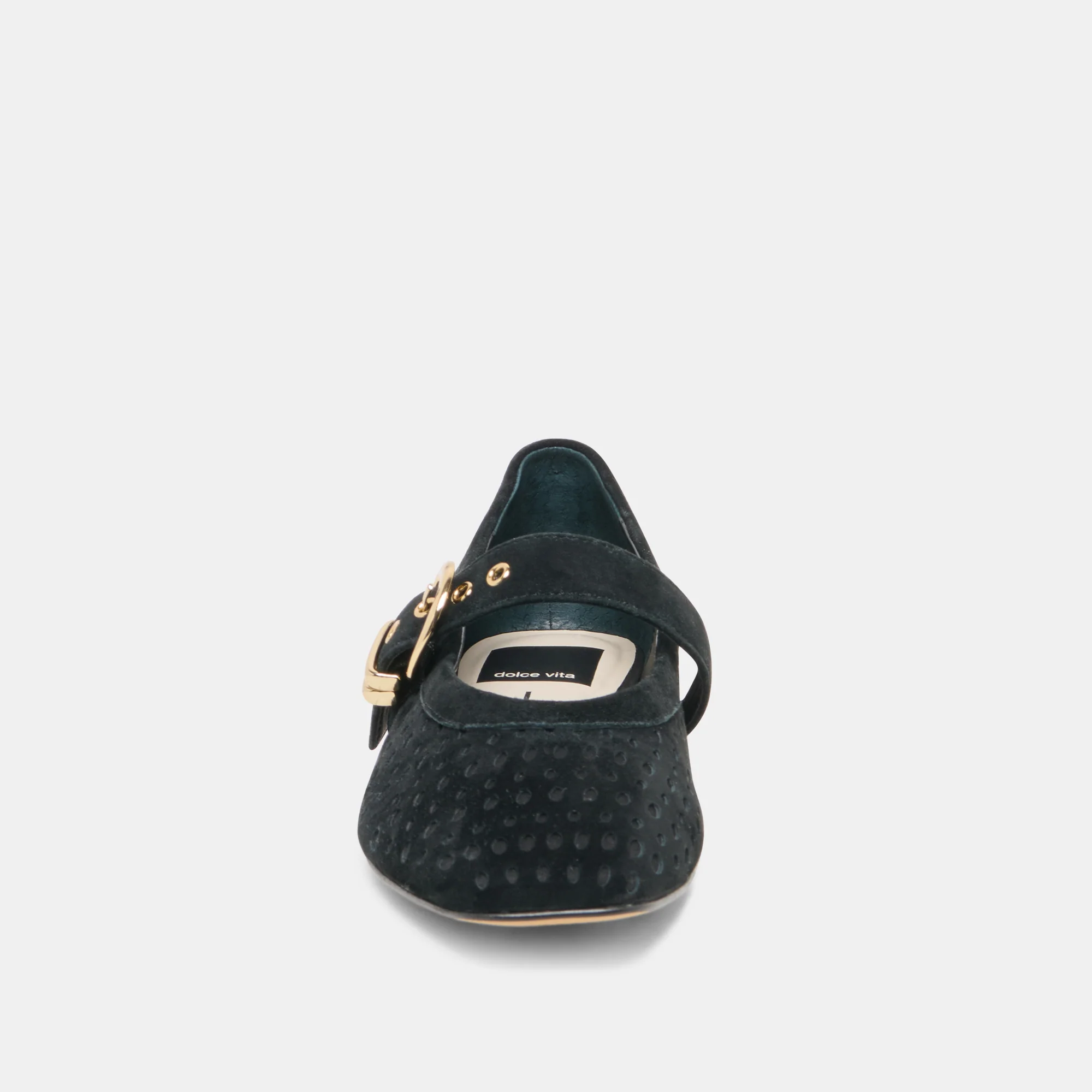 MIKELA BALLET FLATS ONYX PERFORATED SUEDE - Image 6