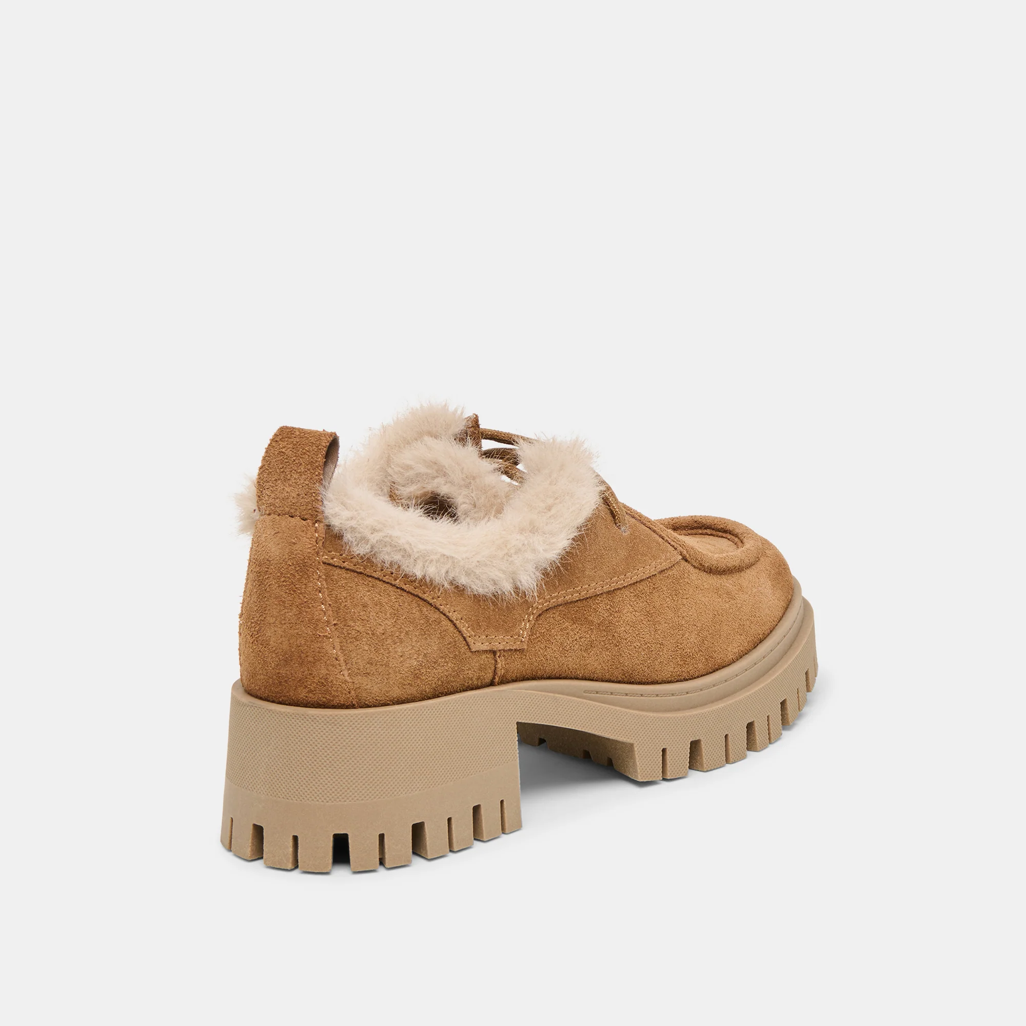 MILZA PLUSH LOAFERS LT BROWN SUEDE - Image 5