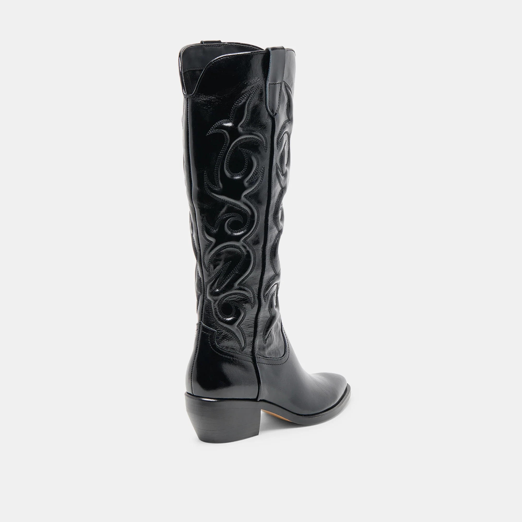 MIRLA EXTRA WIDE CALF BOOTS BLACK LEATHER - Image 5