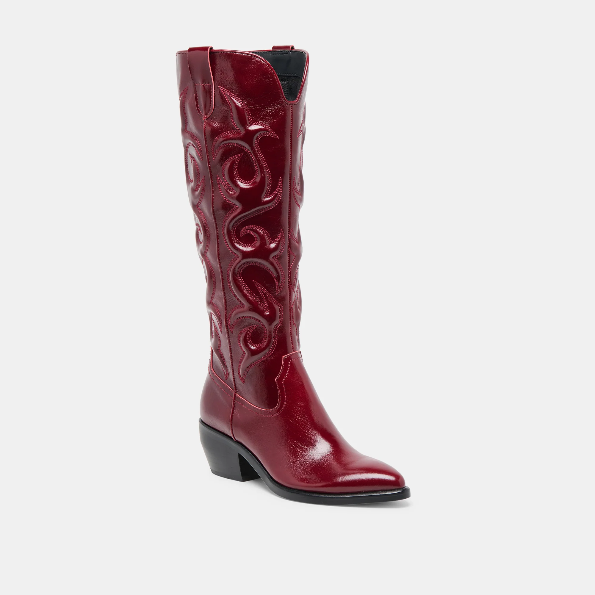 MIRLA EXTRA WIDE CALF BOOTS OXBLOOD LEATHER - Image 3