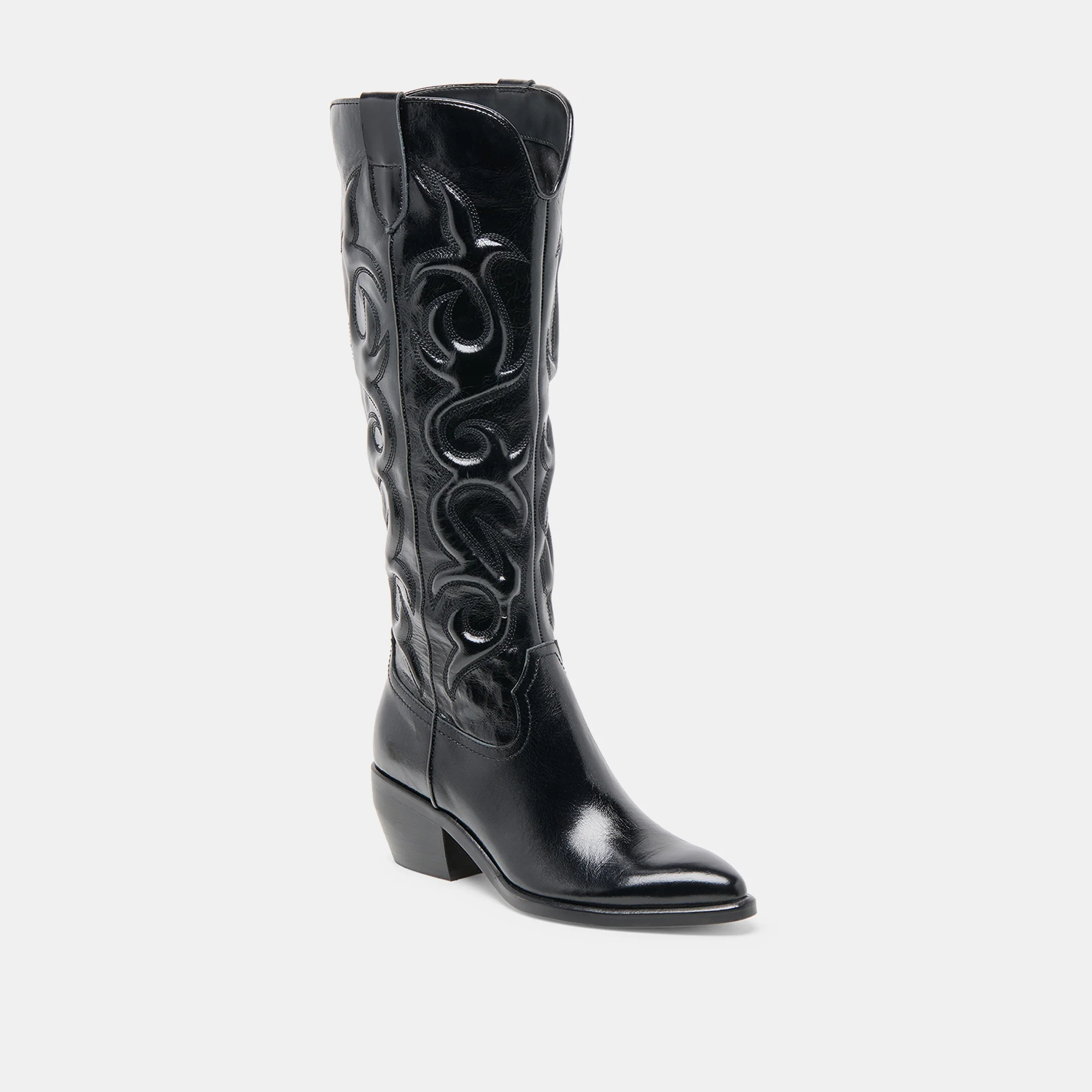 MIRLA WIDE CALF BOOTS BLACK LEATHER - Image 3