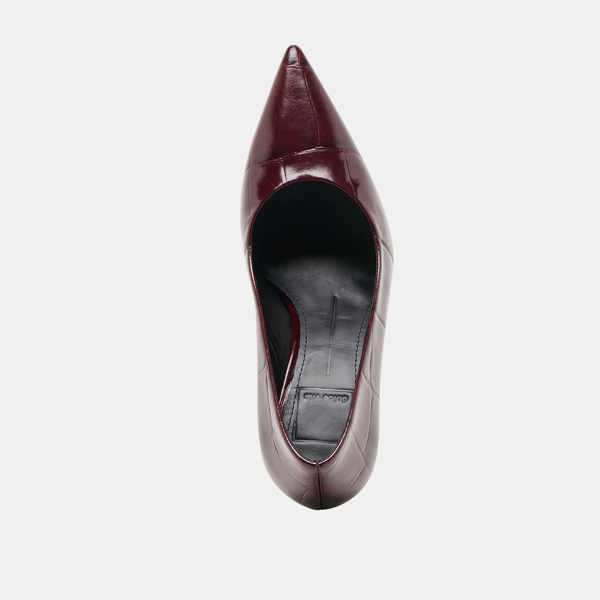 MISTY HEELS BURGUNDY CROCO EMBOSSED LEATHER - Image 10