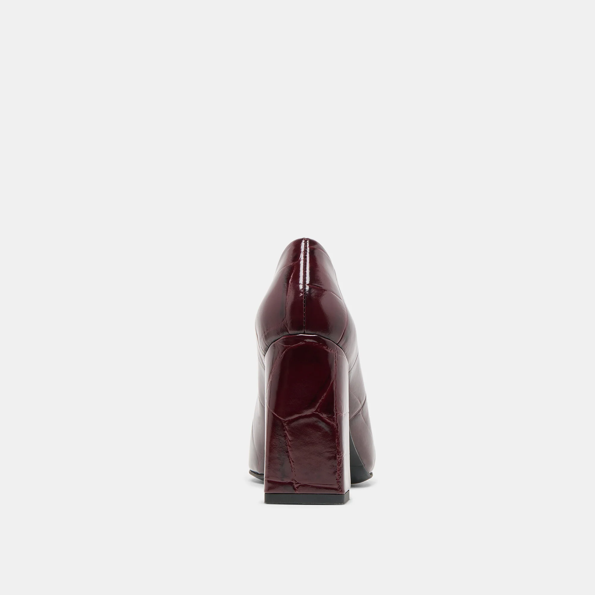 MISTY HEELS BURGUNDY CROCO EMBOSSED LEATHER - Image 9
