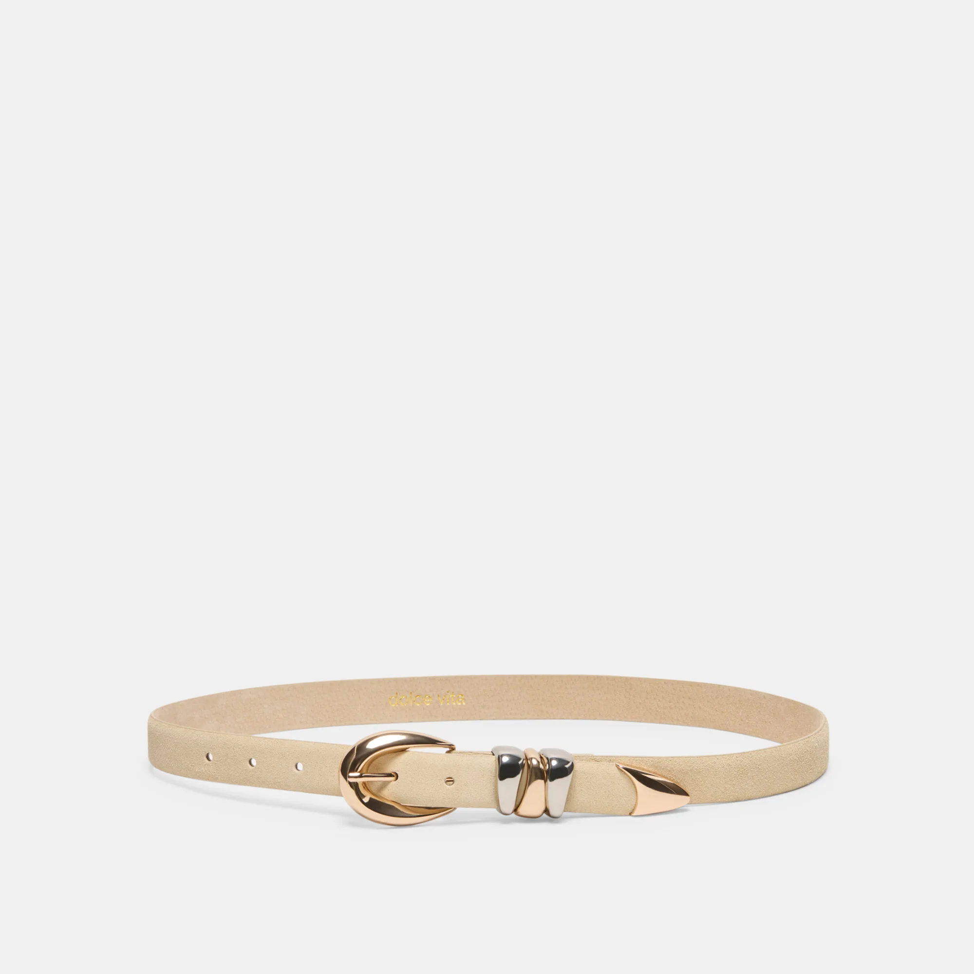 MIXED METAL BUCKLE BELT SAND