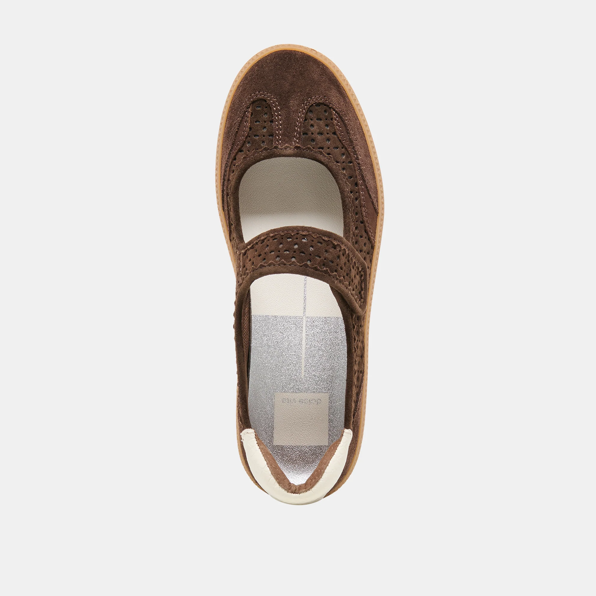 NANET SNEAKERS DK BROWN PERFORATED SUEDE - Image 8