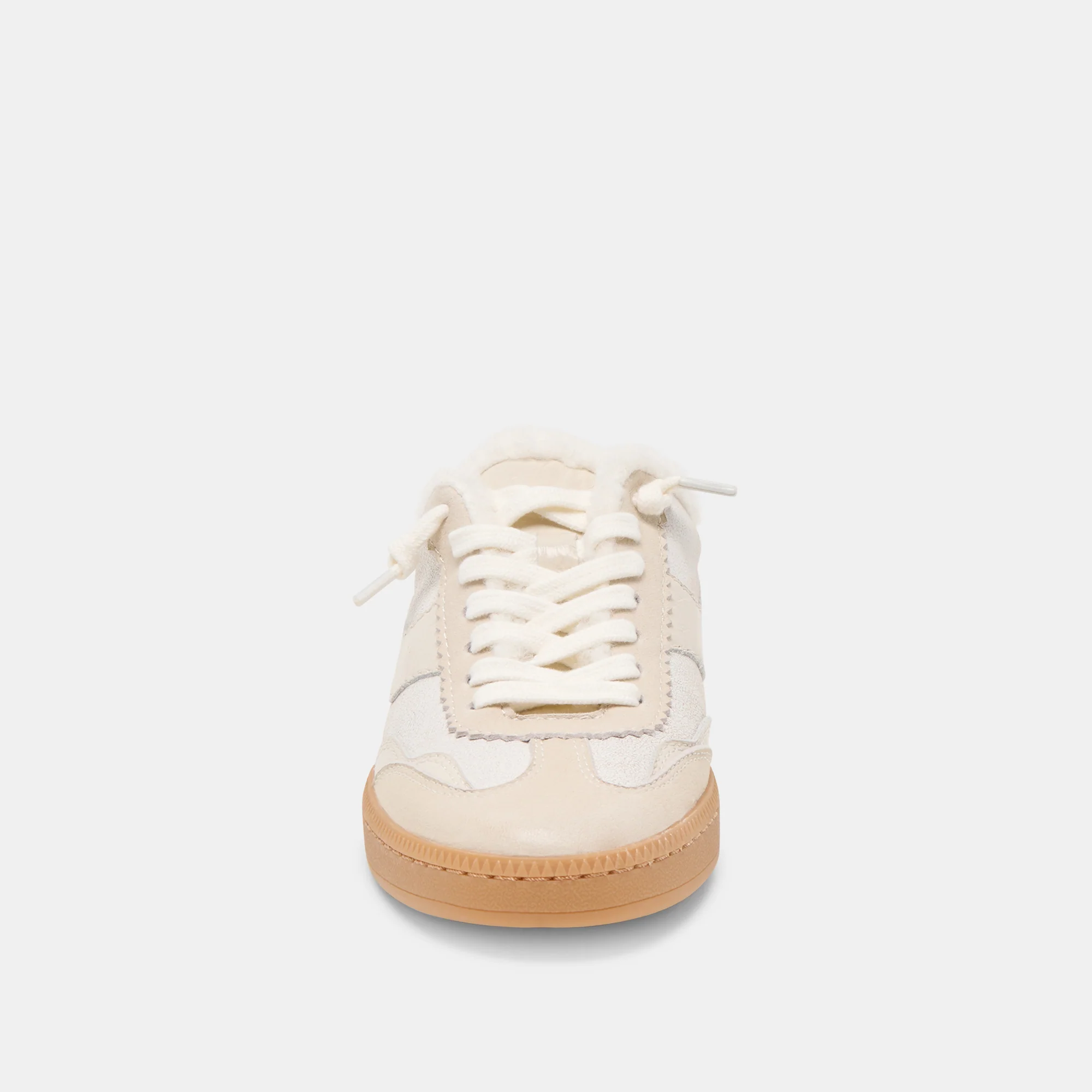 NOTICE SLIDE PLUSH SNEAKERS OFF WHITE CRACKLED LEATHER - Image 9