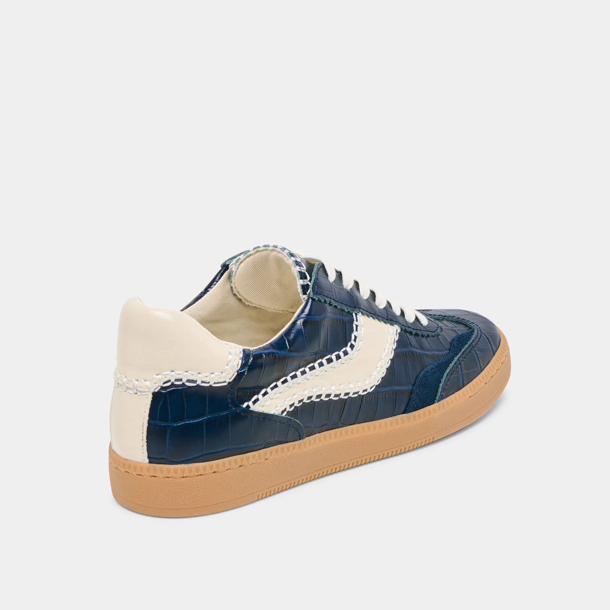 NOTICE STITCH SNEAKERS INK CROCO EMBOSSED LEATHER - Image 5