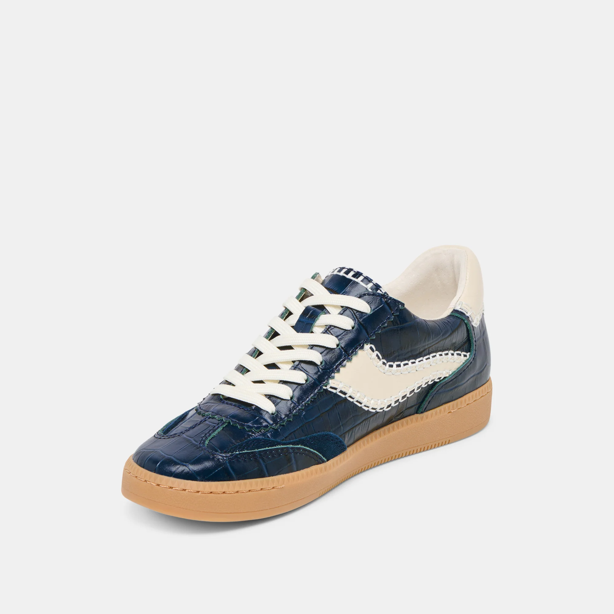 NOTICE STITCH SNEAKERS INK CROCO EMBOSSED LEATHER - Image 6