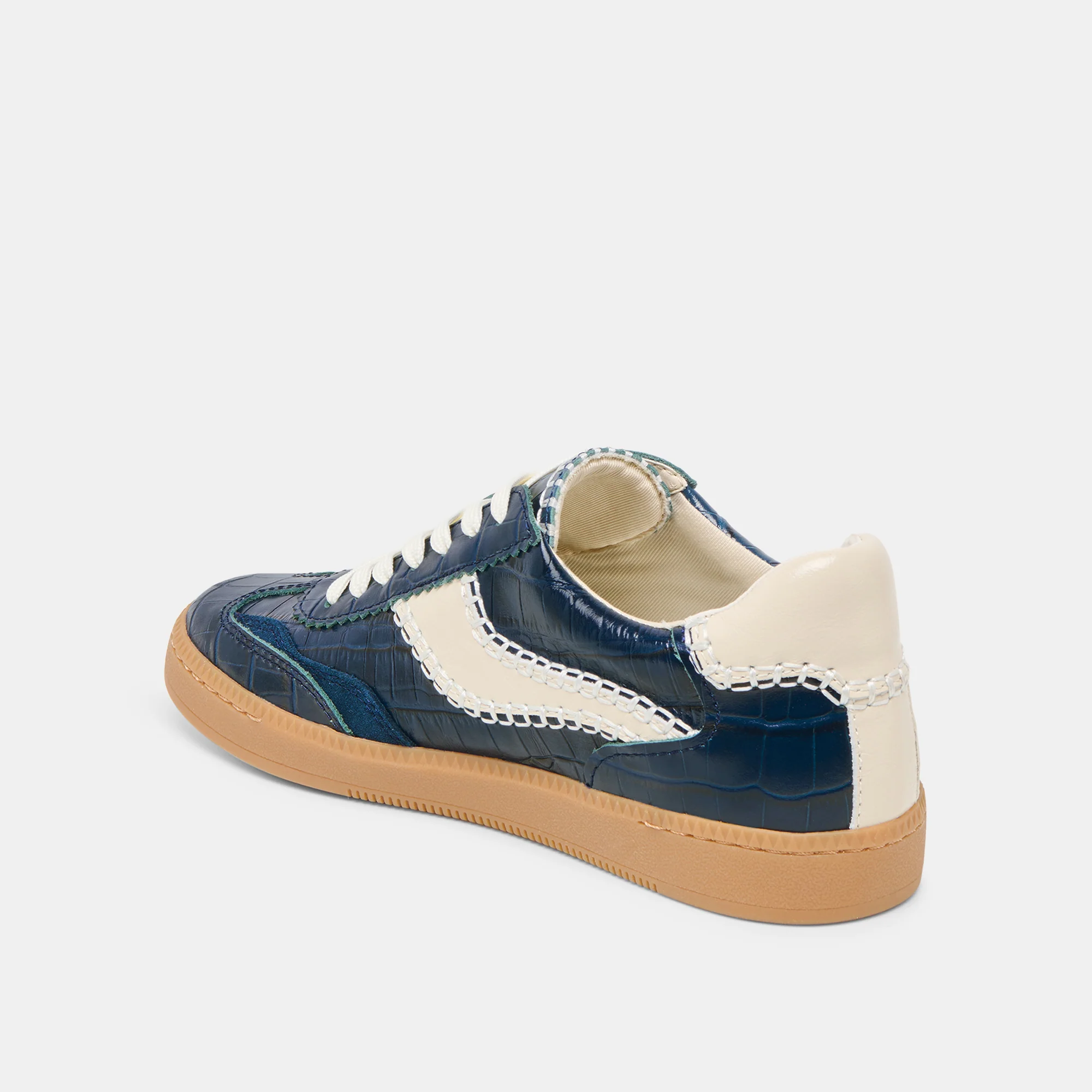 NOTICE STITCH SNEAKERS INK CROCO EMBOSSED LEATHER - Image 7
