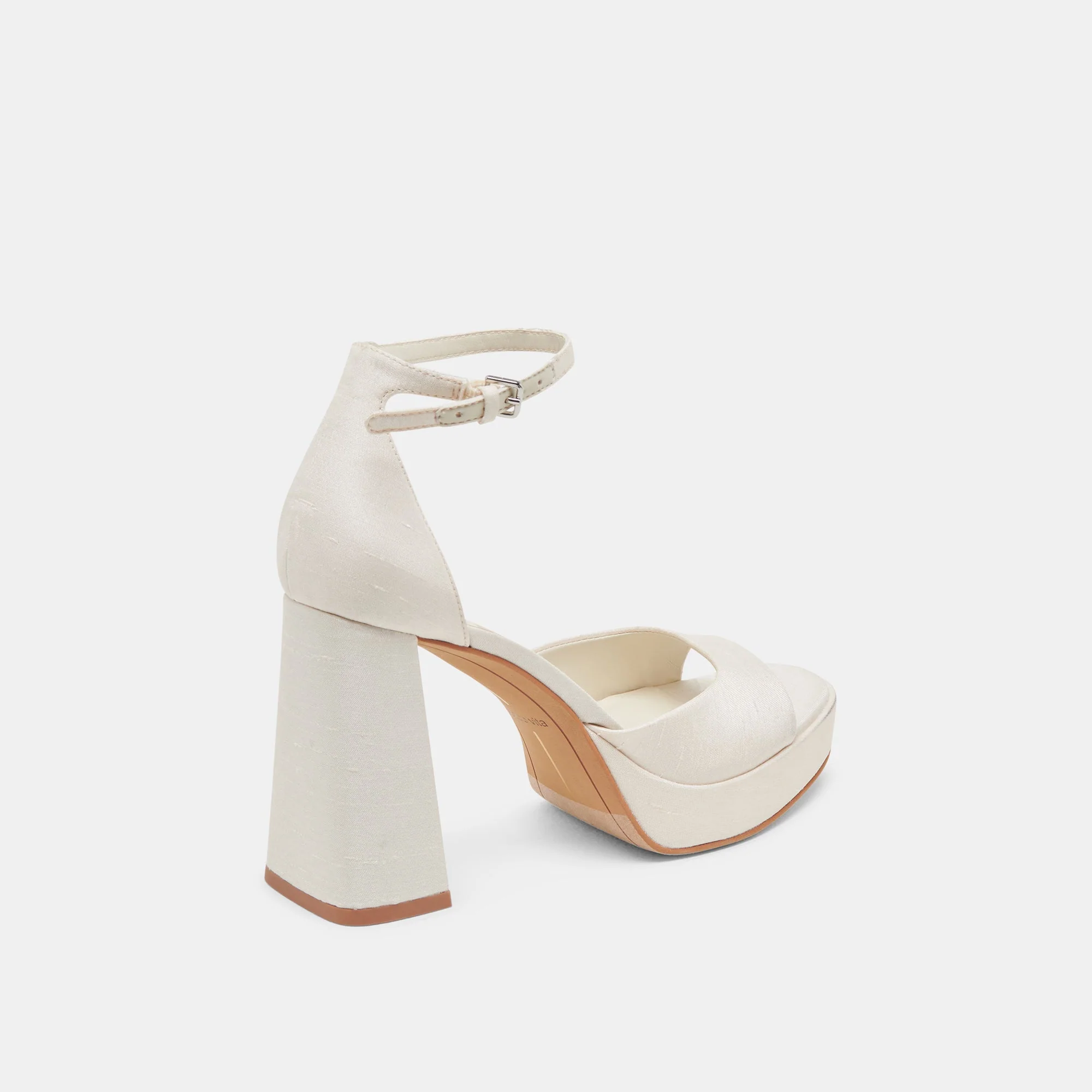 PANDRO HEELS WHITE SATIN - re:vita - Image 3