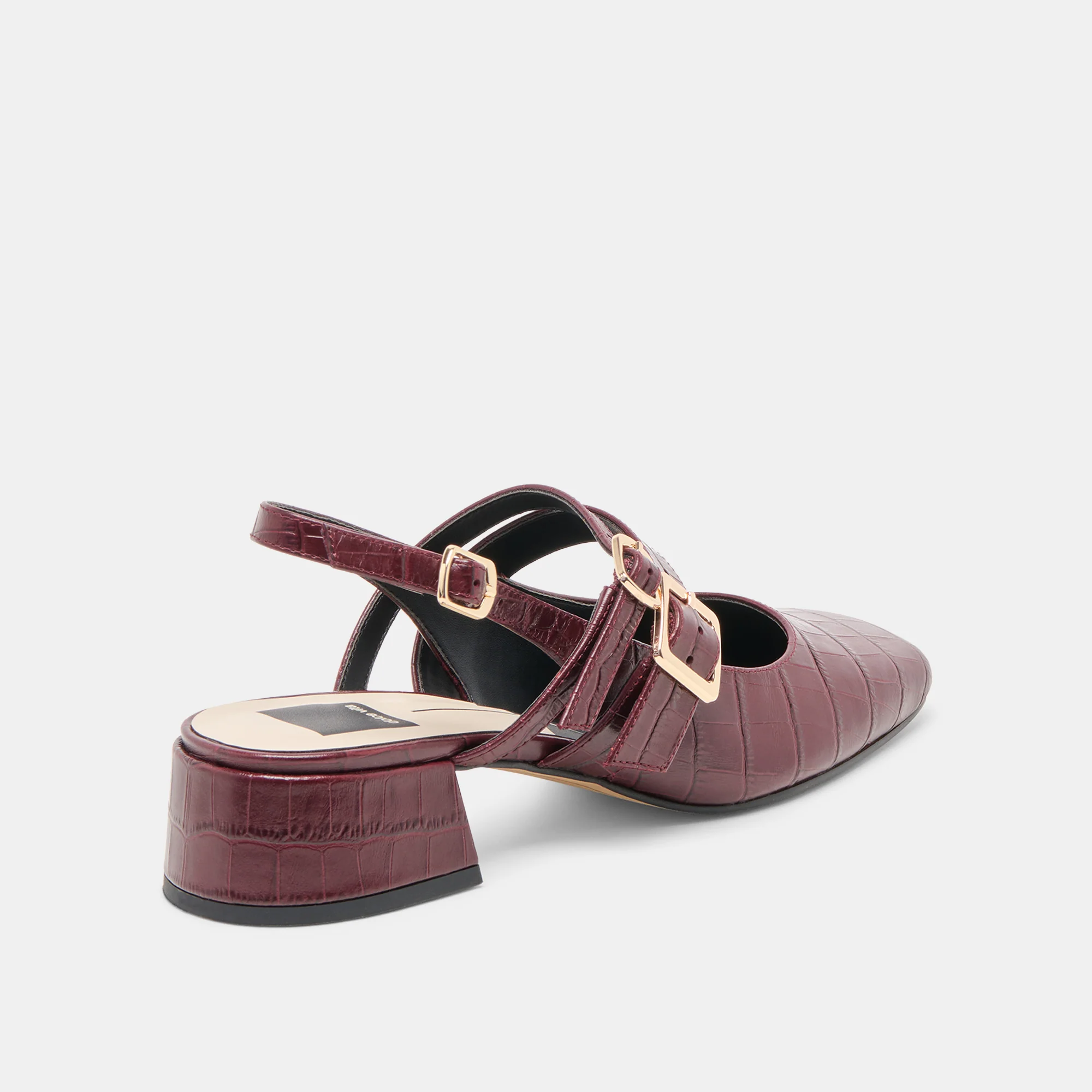 PATZY HEELS OXBLOOD EMBOSSED LEATHER - Image 5