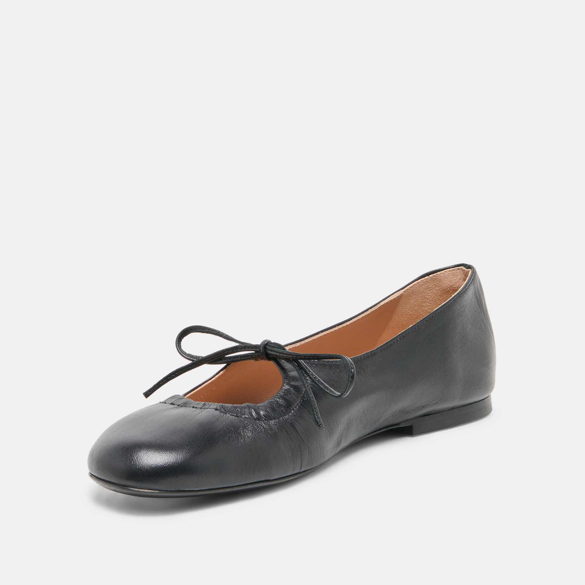 PAZEY BALLET FLATS BLACK LEATHER - Image 4