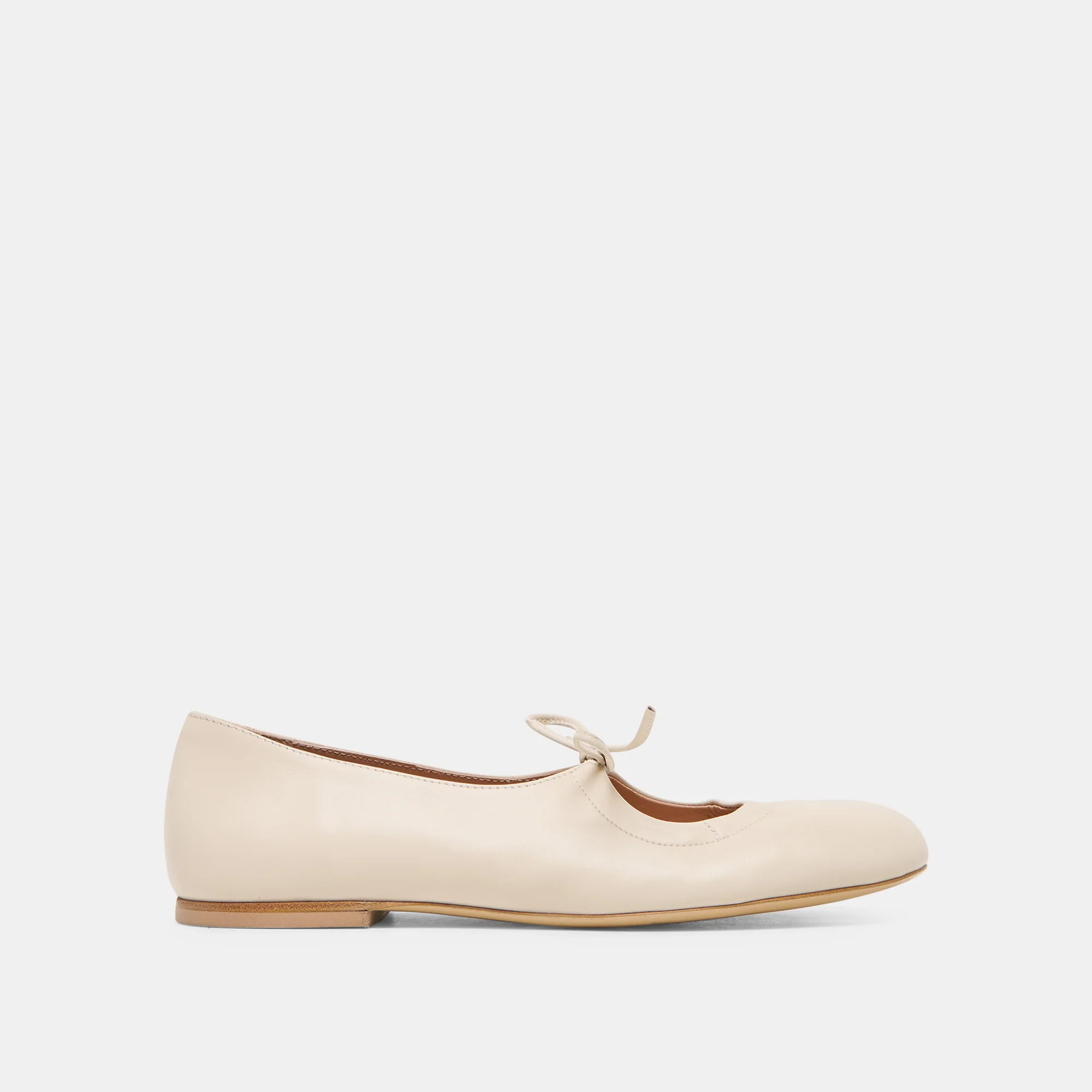 PAZEY BALLET FLATS BONE LEATHER