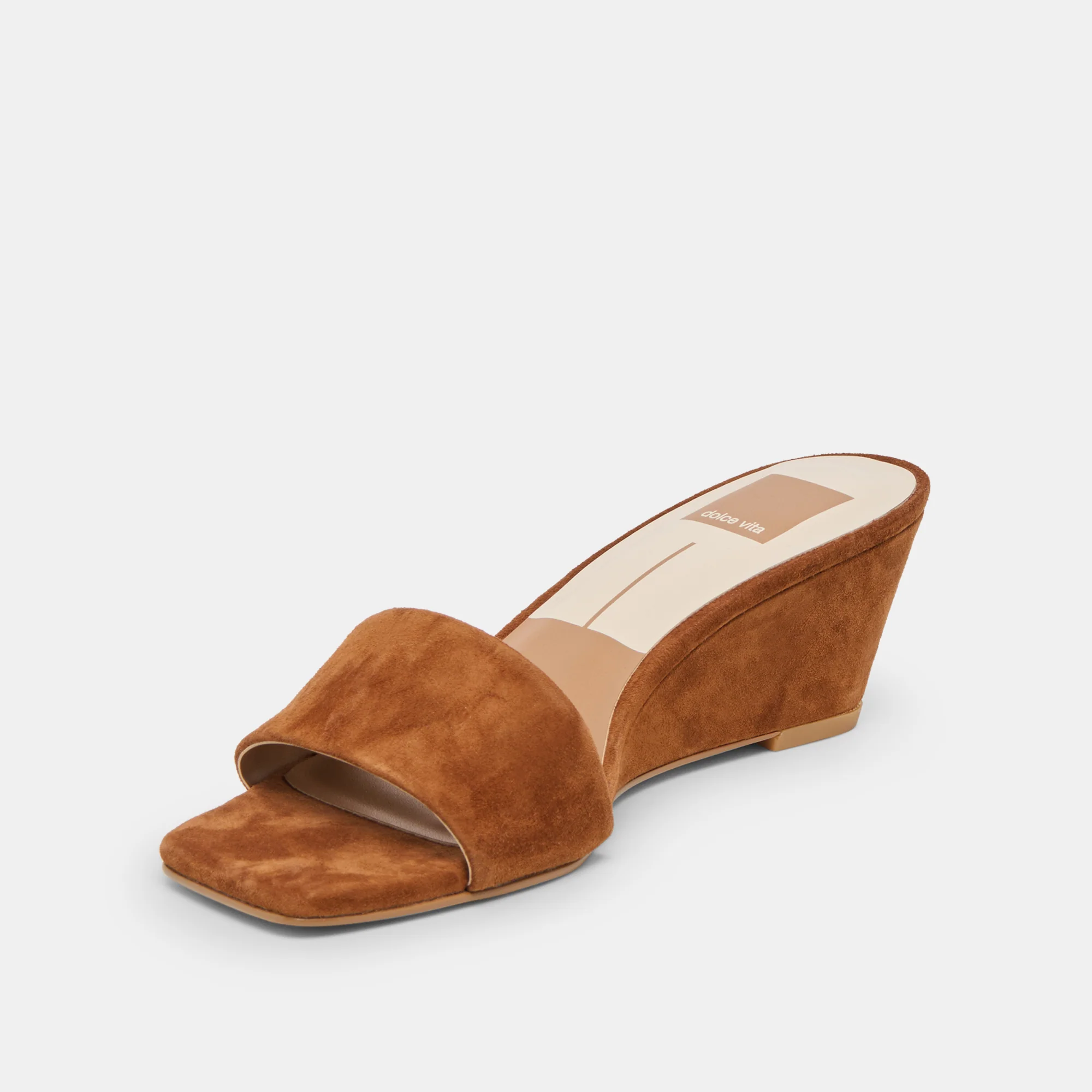 QAILY WIDE WEDGES BROWN SUEDE - Image 4