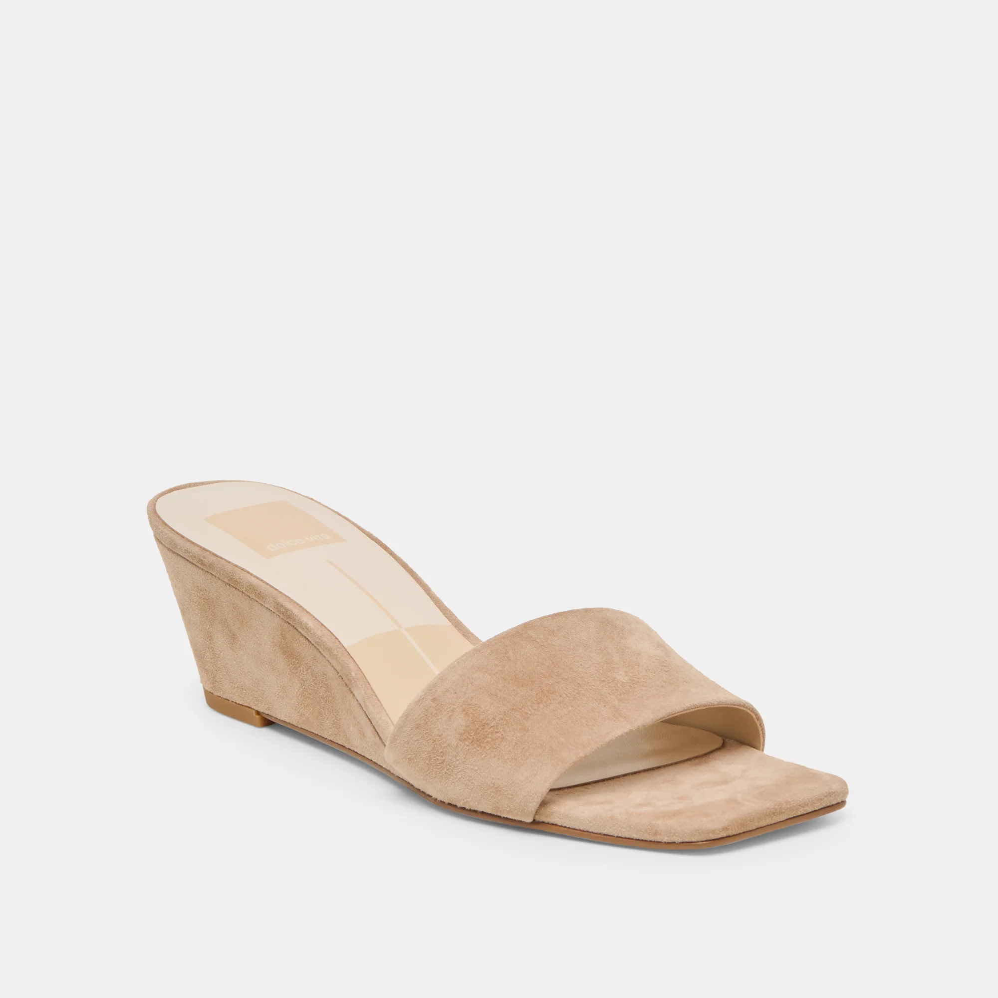 QAILY WIDE WEDGES CAMEL SUEDE - Image 2