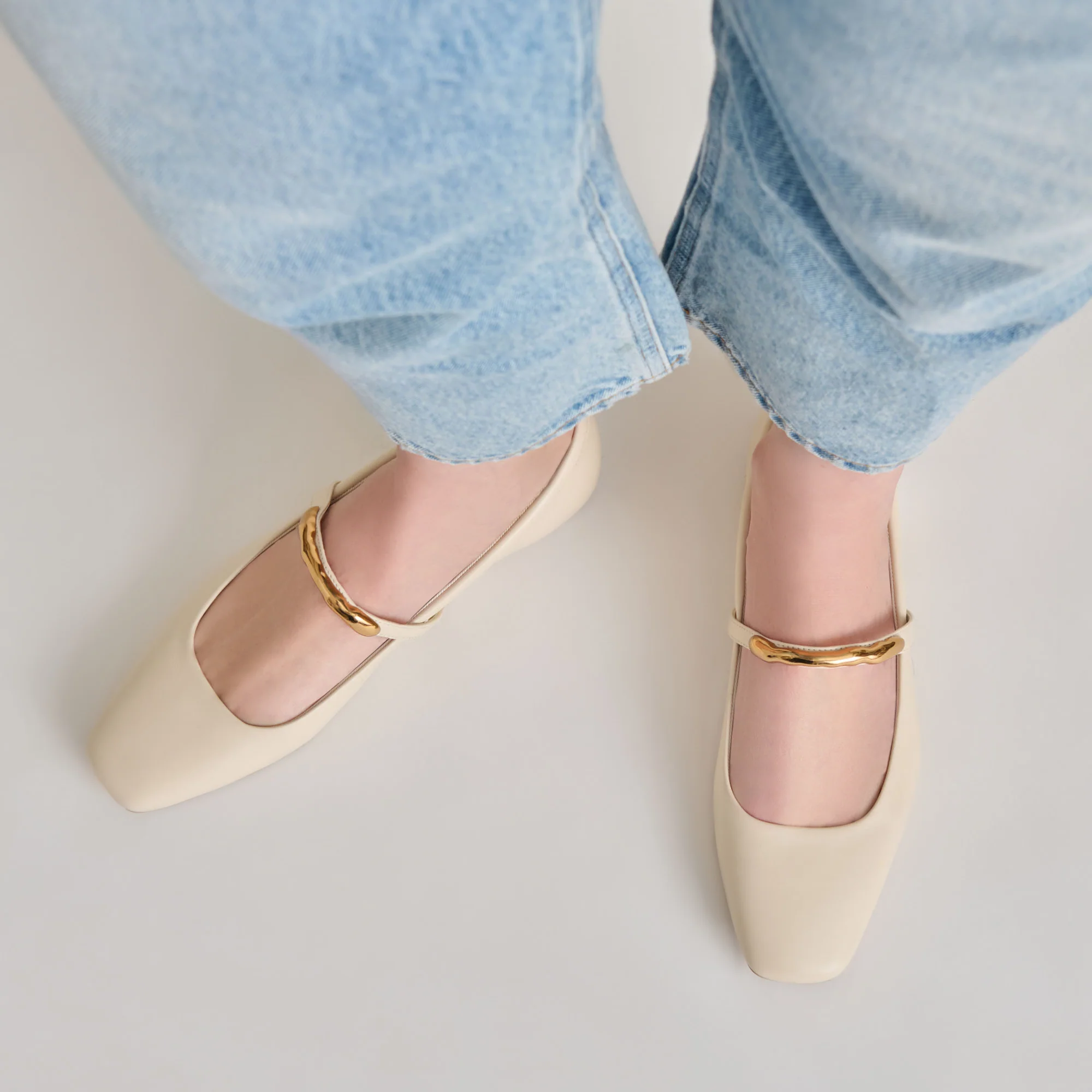 RADYA BALLET FLATS CREME LEATHER - Image 2