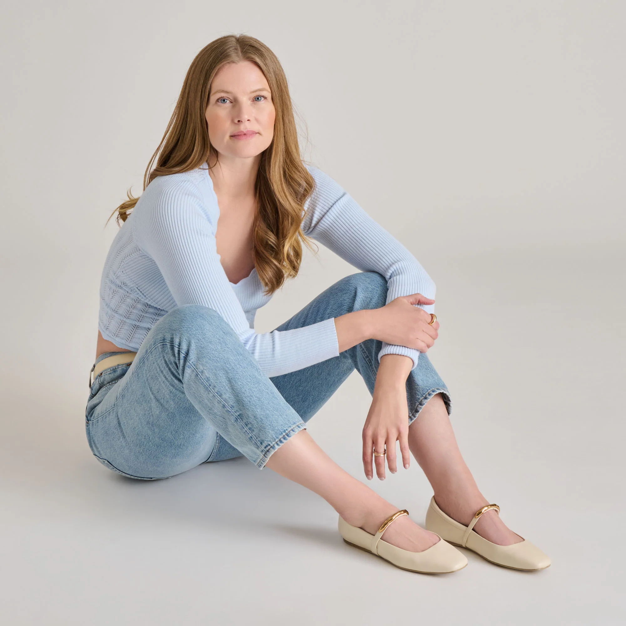RADYA BALLET FLATS CREME LEATHER - Image 4