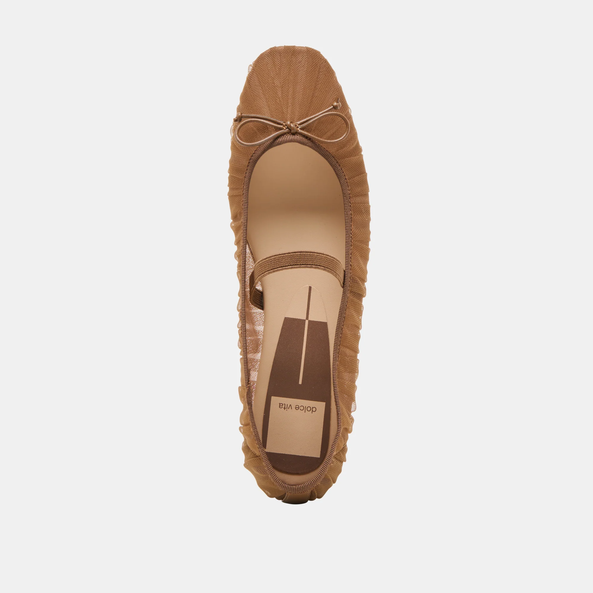RAEVEN BALLET FLATS MID BROWN TULLE - Image 12