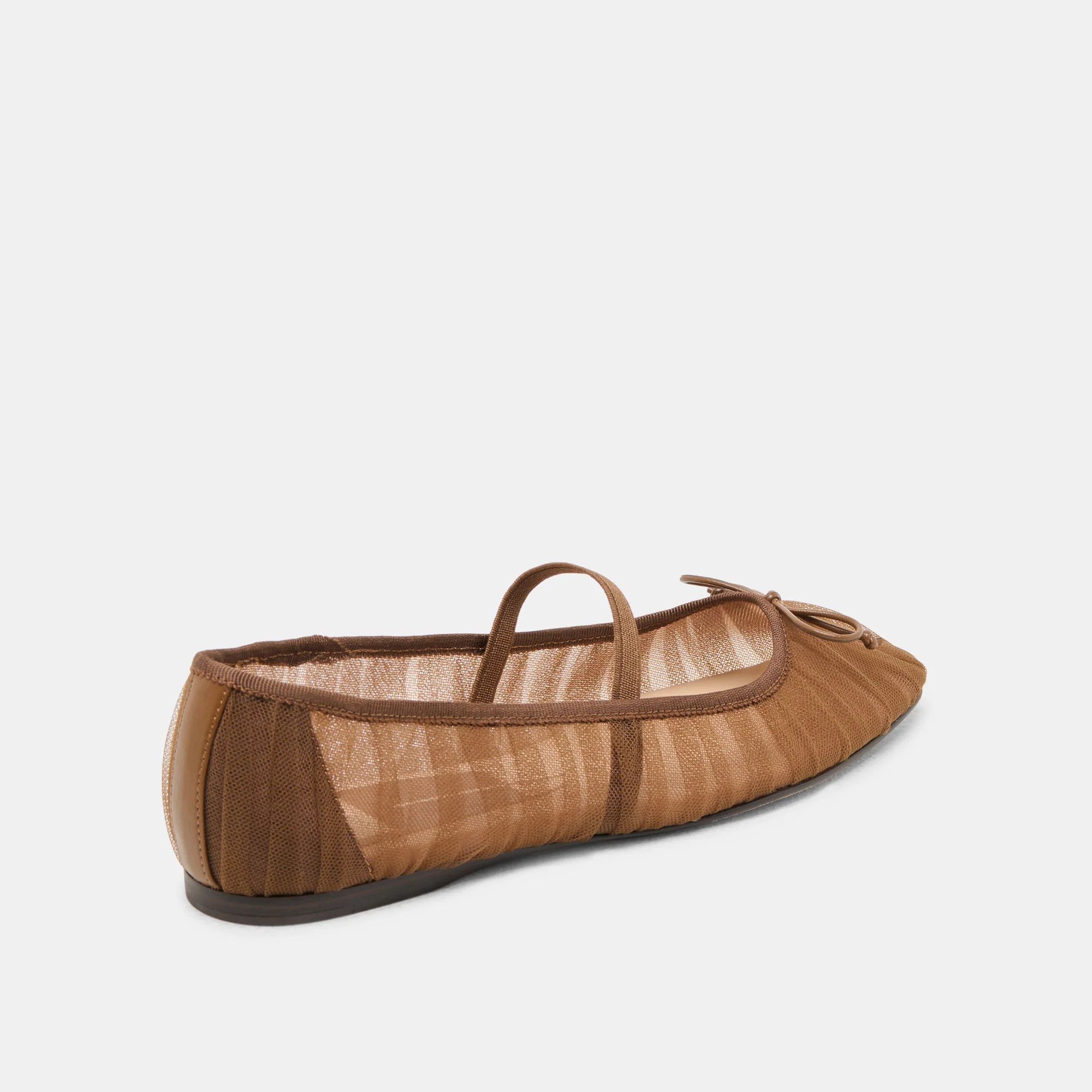 RAEVEN BALLET FLATS MID BROWN TULLE - Image 5