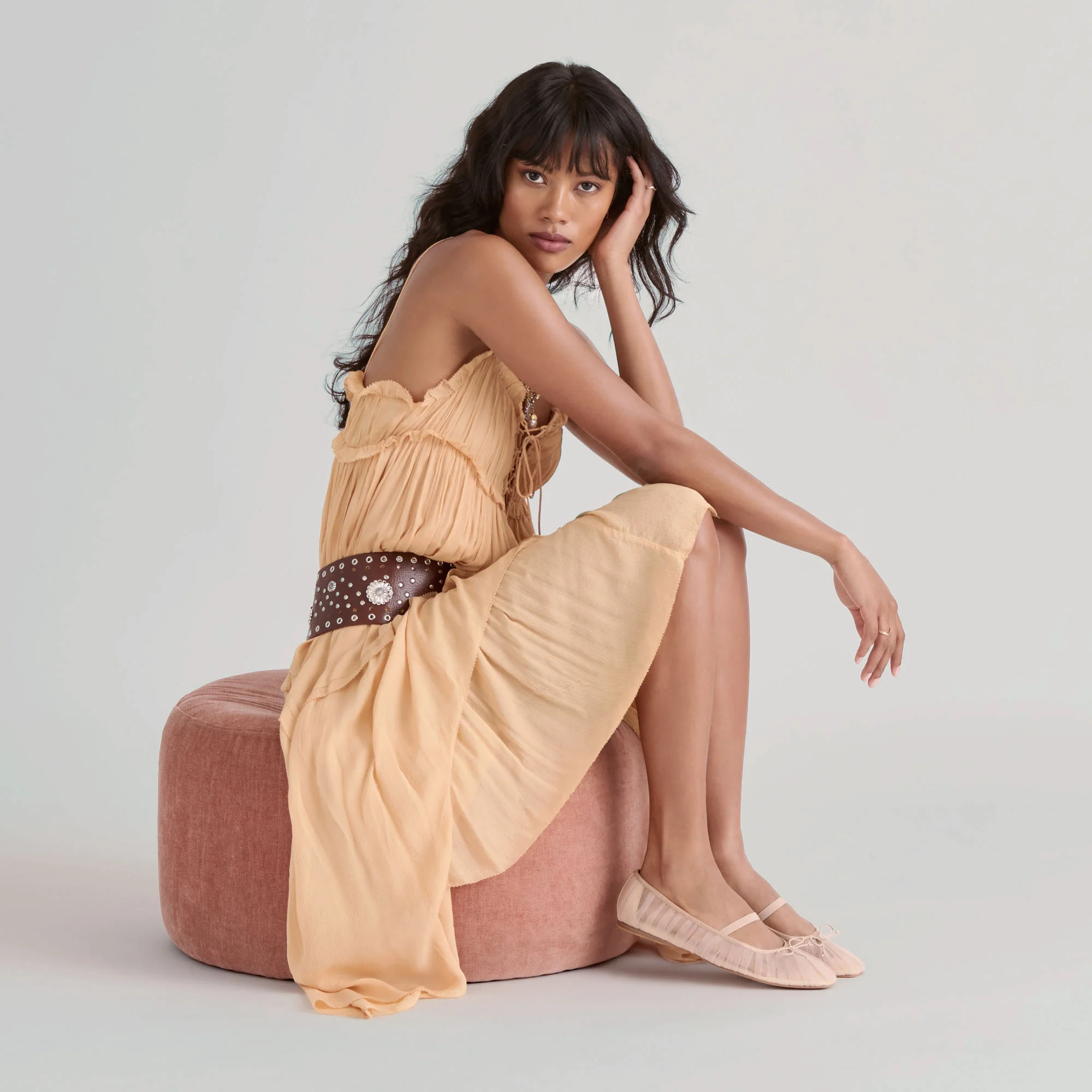 RAEVEN BALLET FLATS PRALINE TULLE - Image 2