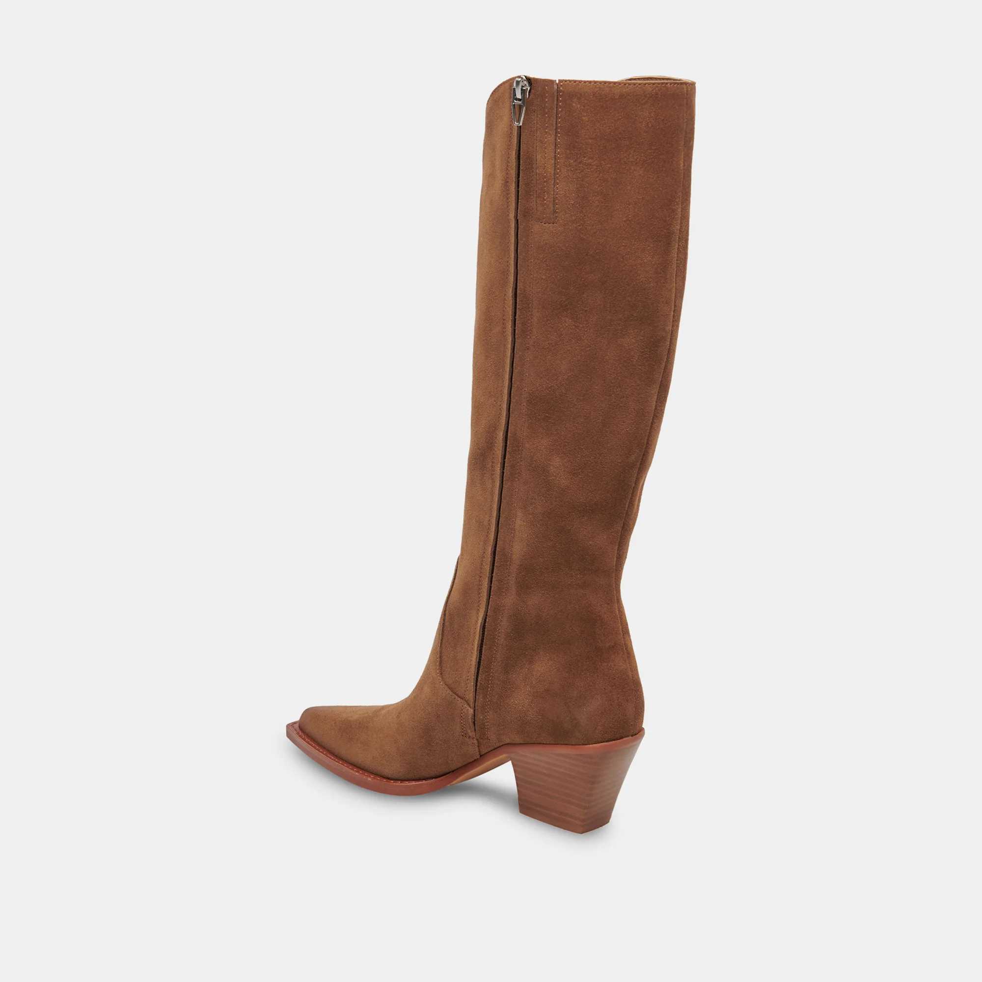 RAJ EXTRA WIDE CALF BOOTS BROWN SUEDE - Image 15