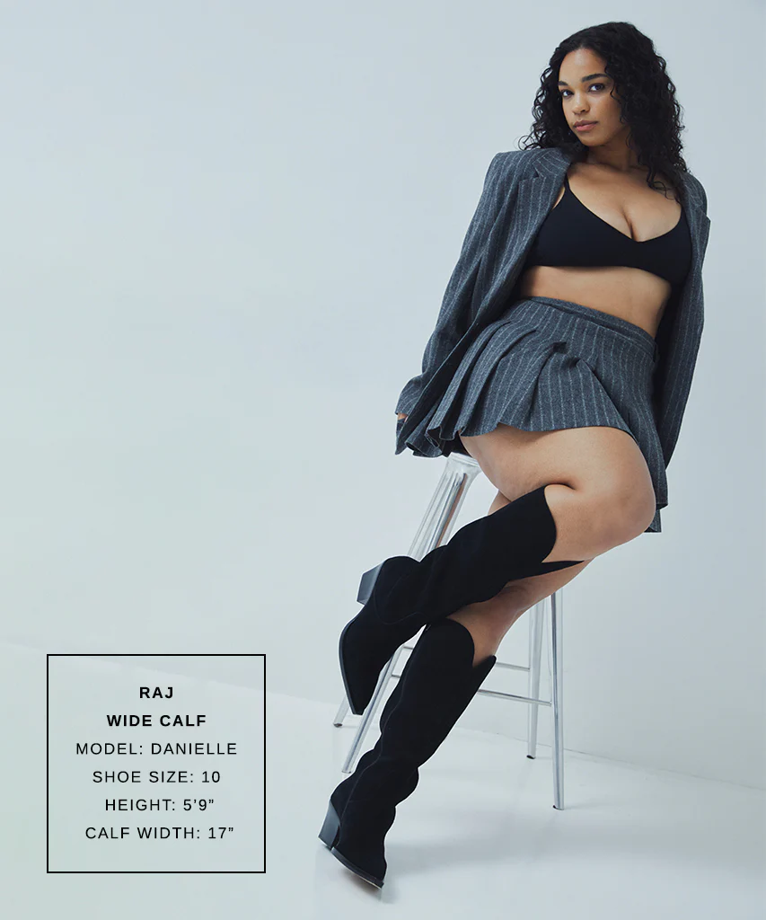 RAJ WIDE CALF BOOTS ONYX SUEDE - Image 3