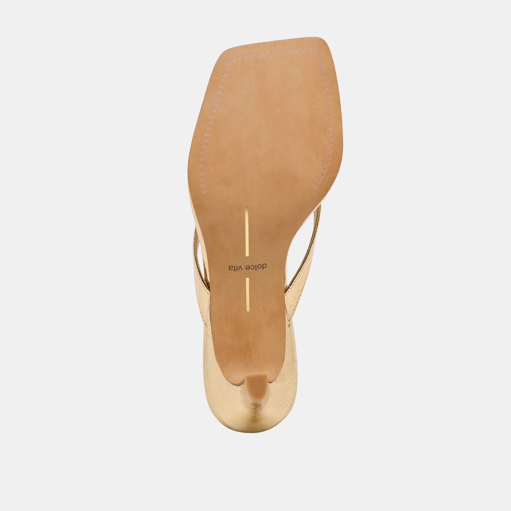 RAMIA HEELS GOLD DISTRESSED LEATHER - Image 9