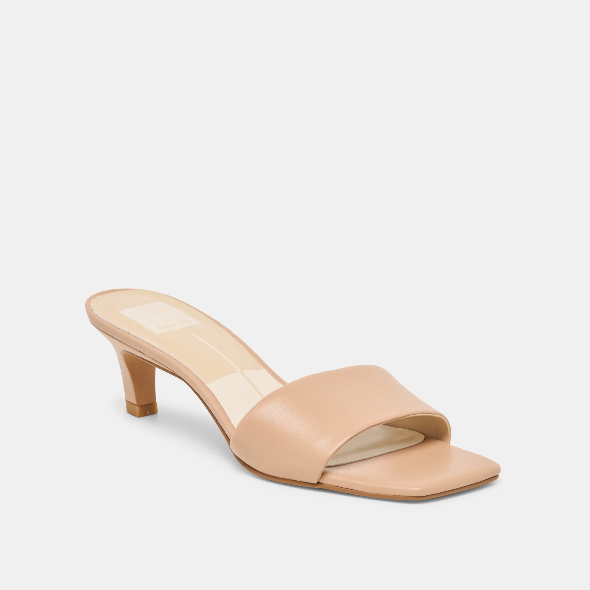 REXA WIDE HEELS LIGHT TAN LEATHER - Image 2