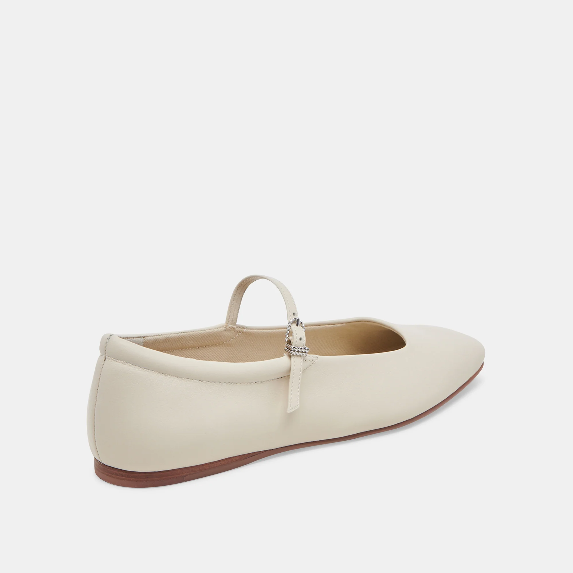 REYES BALLET FLATS IVORY LEATHER - Image 10