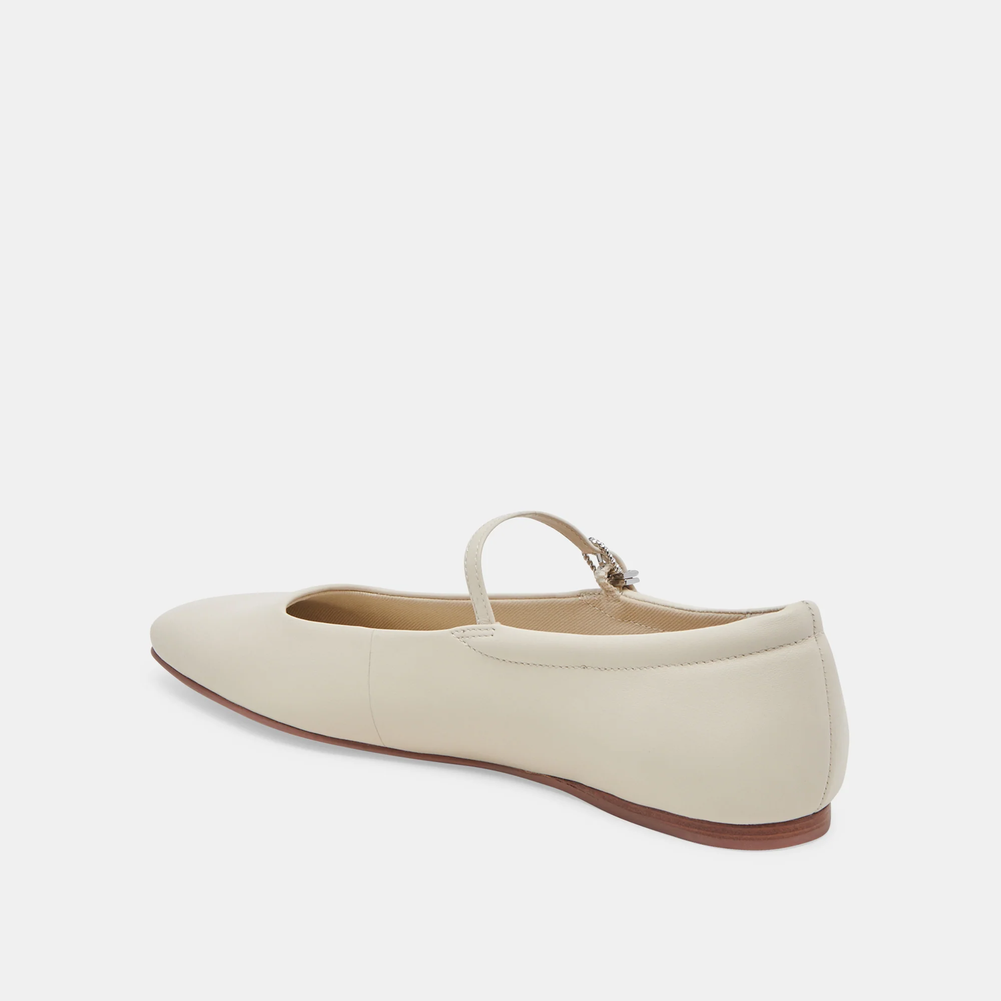 REYES BALLET FLATS IVORY LEATHER - Image 12