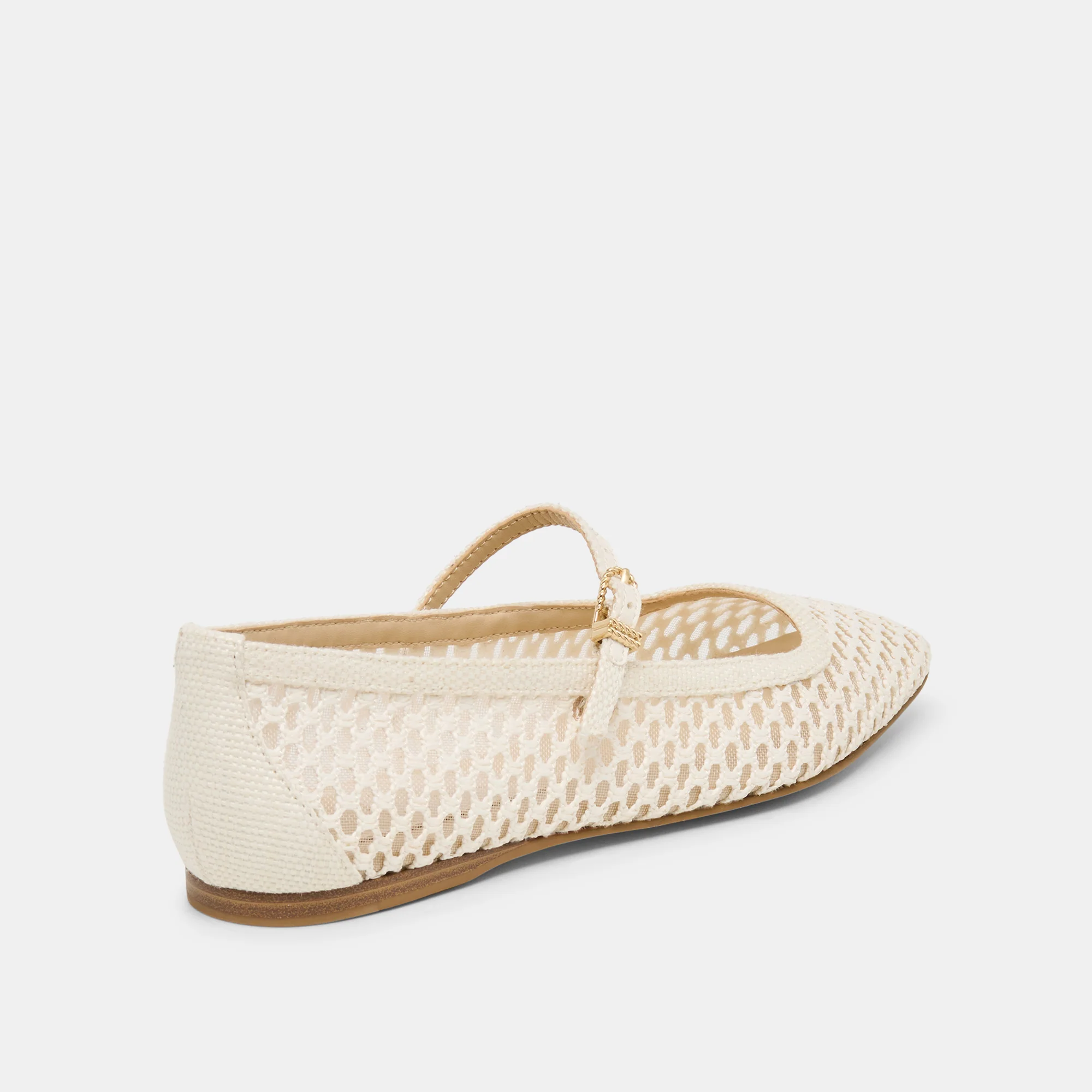 REYES BALLET FLATS WHITE WOVEN RAFFIA - Image 5