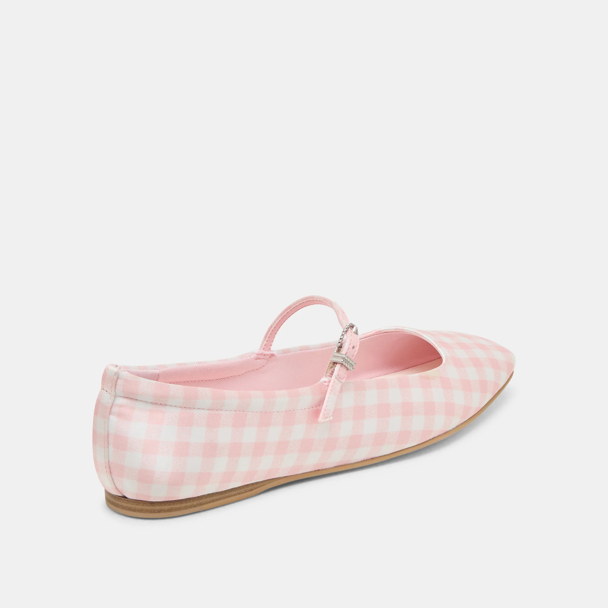 REYES X BYRDIE GOLF WIDE BALLET FLATS PINK PLAID GINGHAM - Image 3