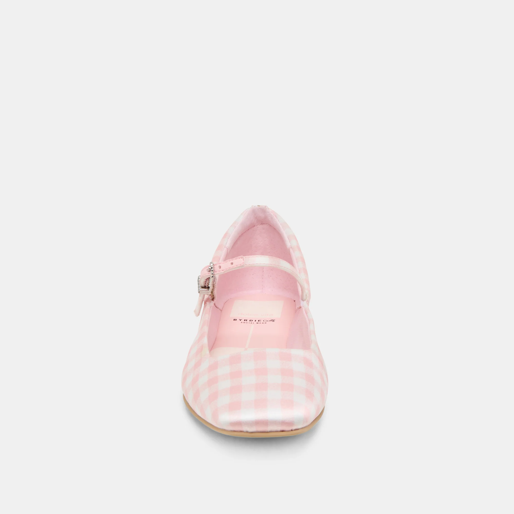 REYES X BYRDIE GOLF WIDE BALLET FLATS PINK PLAID GINGHAM - Image 6