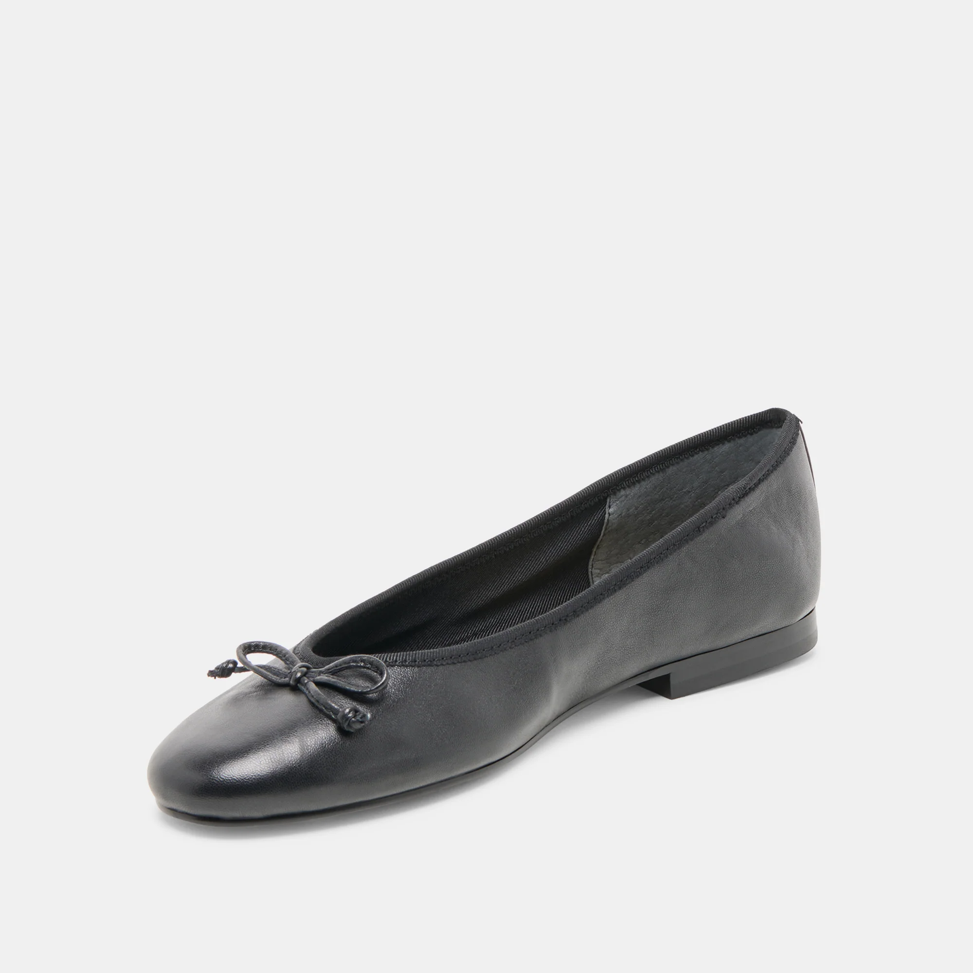RITLA WIDE BALLET FLATS BLACK LEATHER - Image 4