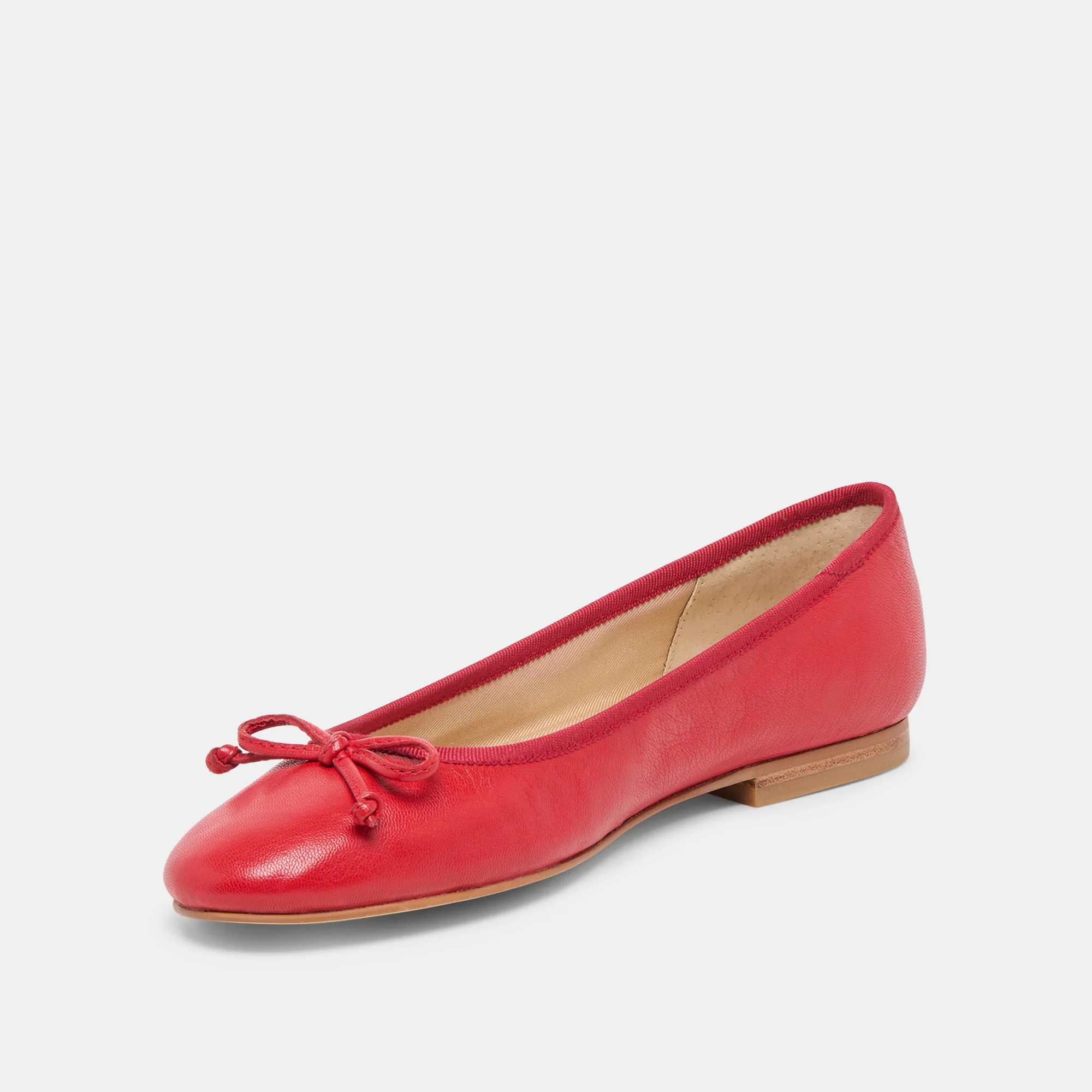 RITLA WIDE BALLET FLATS CHERRY LEATHER - Image 4
