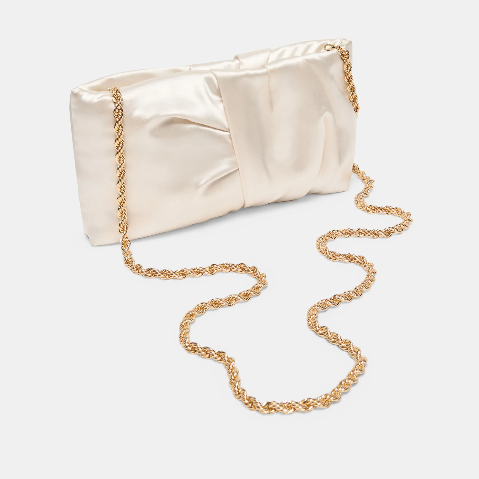 ROZEY CLUTCH WHITE SATIN - Image 10