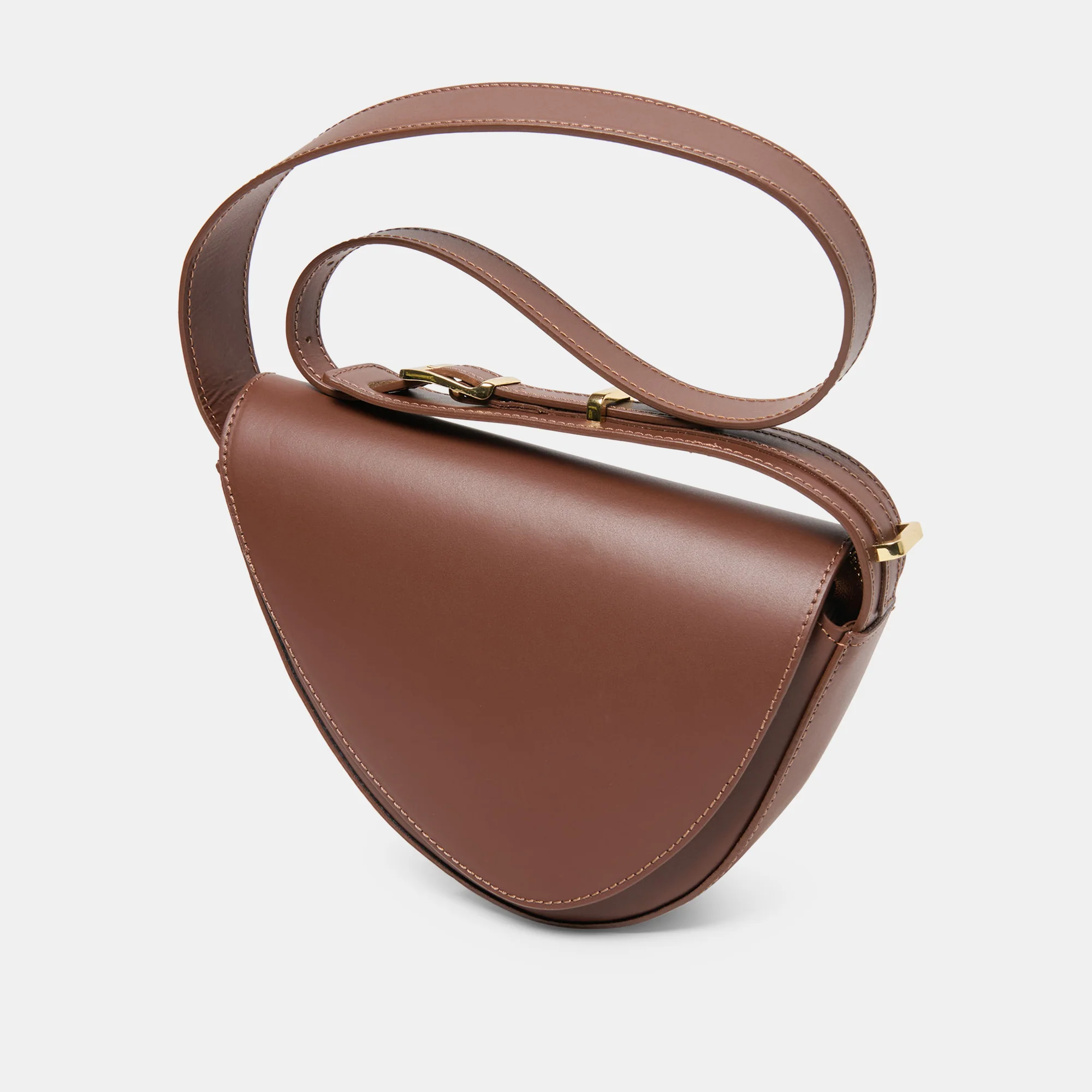 SABINE SHOULDER BAG BROWN LEATHER - Image 9