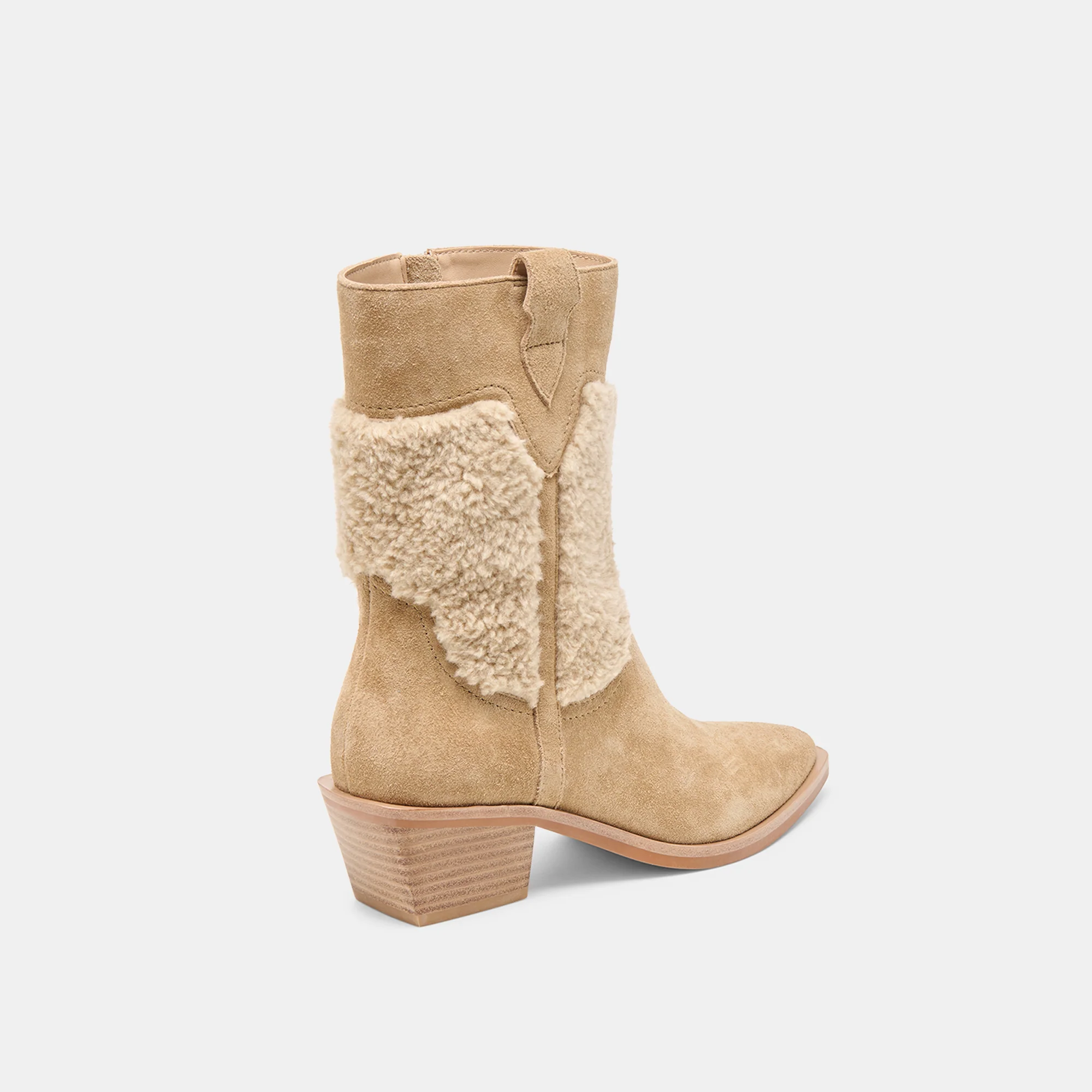 SALIL PLUSH BOOTS DK TAUPE SUEDE - Image 5