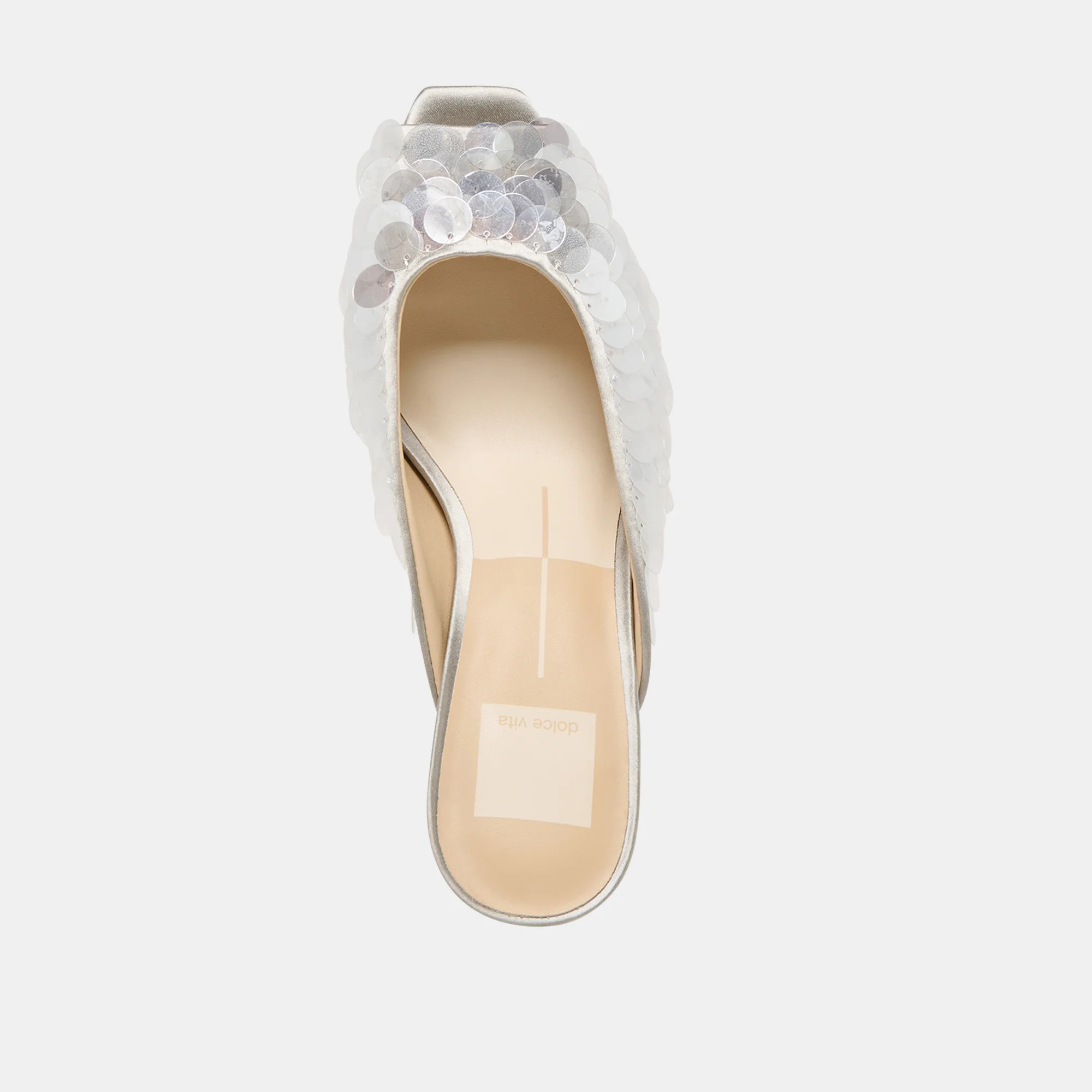 SAMARY CONFETTI HEELS SILVER SATIN - Image 12