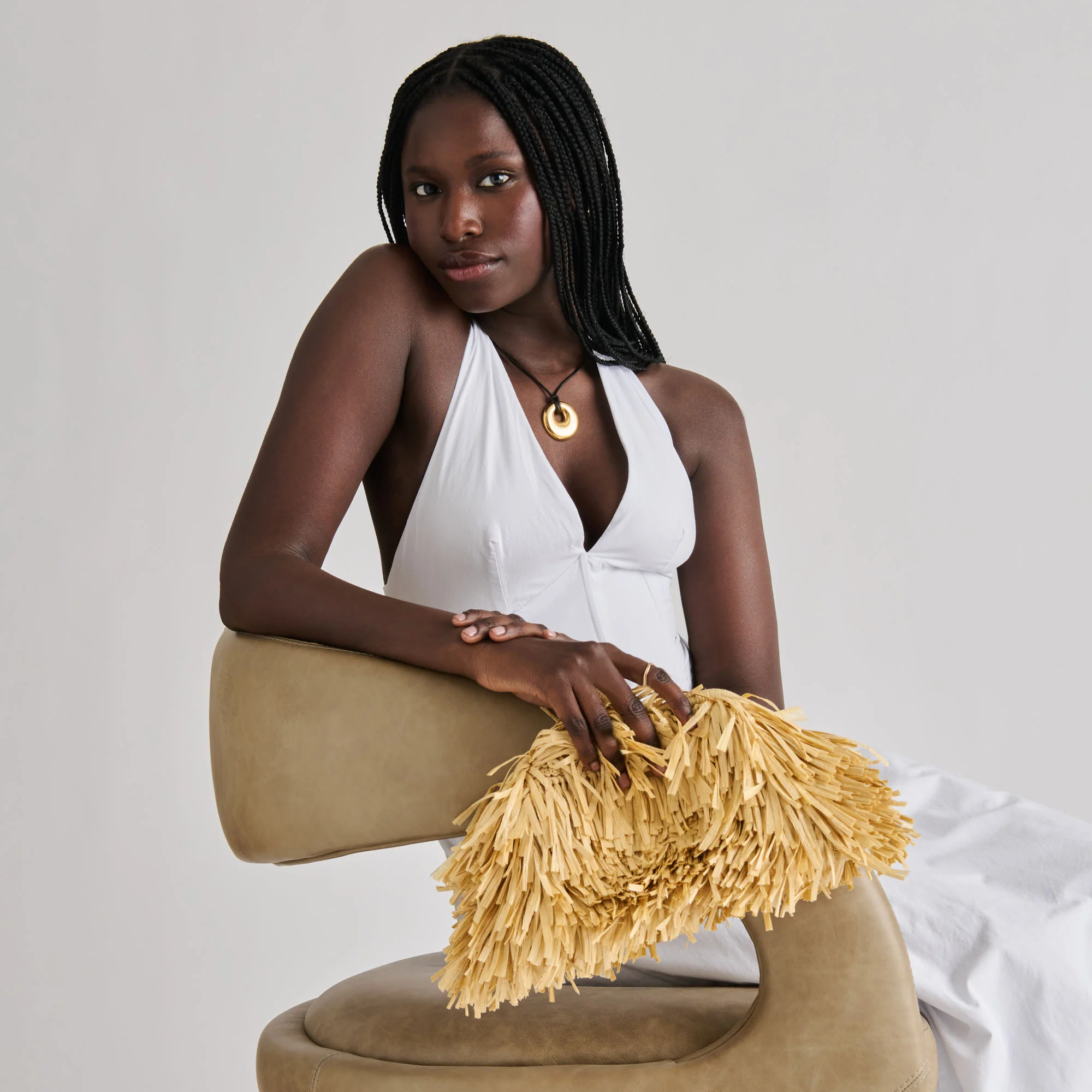 SERINA CLUTCH NATURAL RAFFIA - Image 2