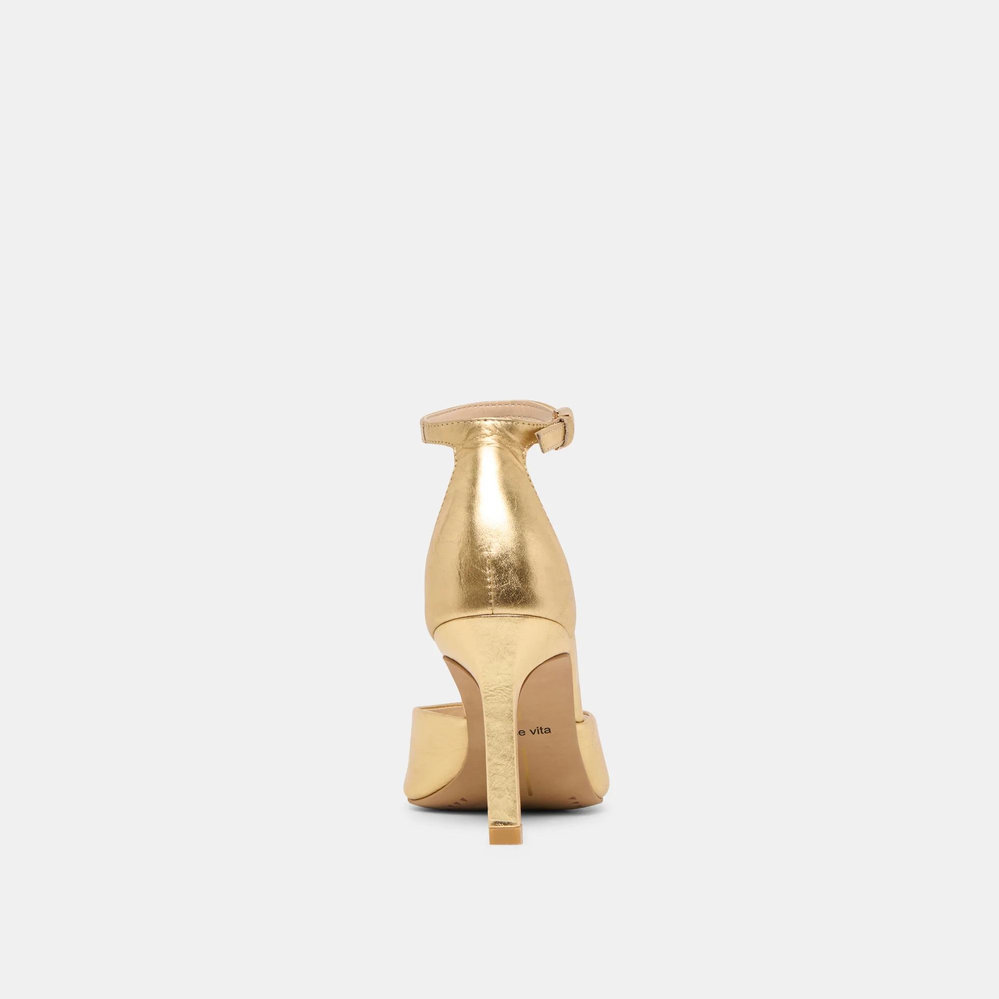 SERLO HEELS GOLD CRINKLE PATENT - Image 8