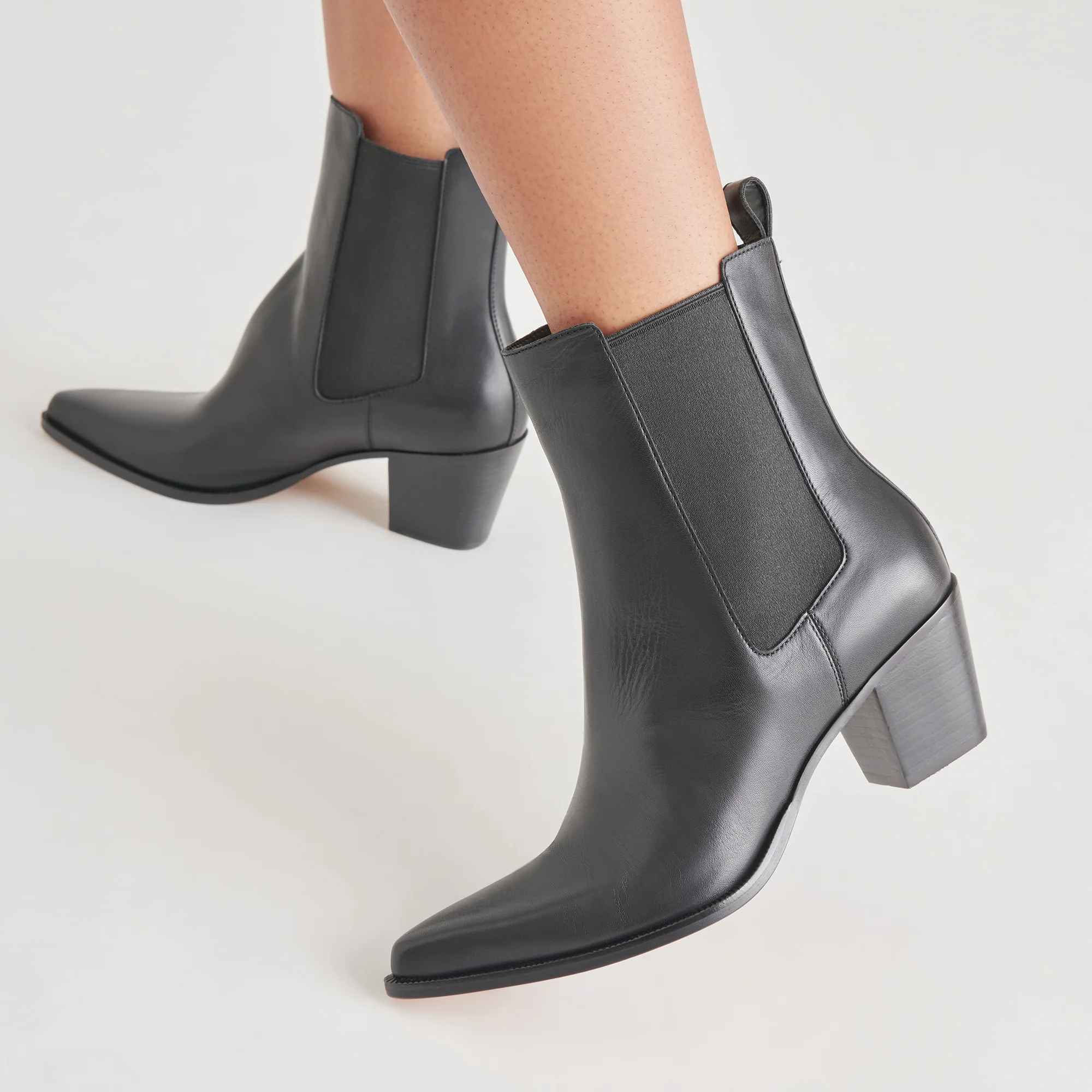 SHADIE H2O WIDE BOOTIES BLACK LEATHER - Image 6