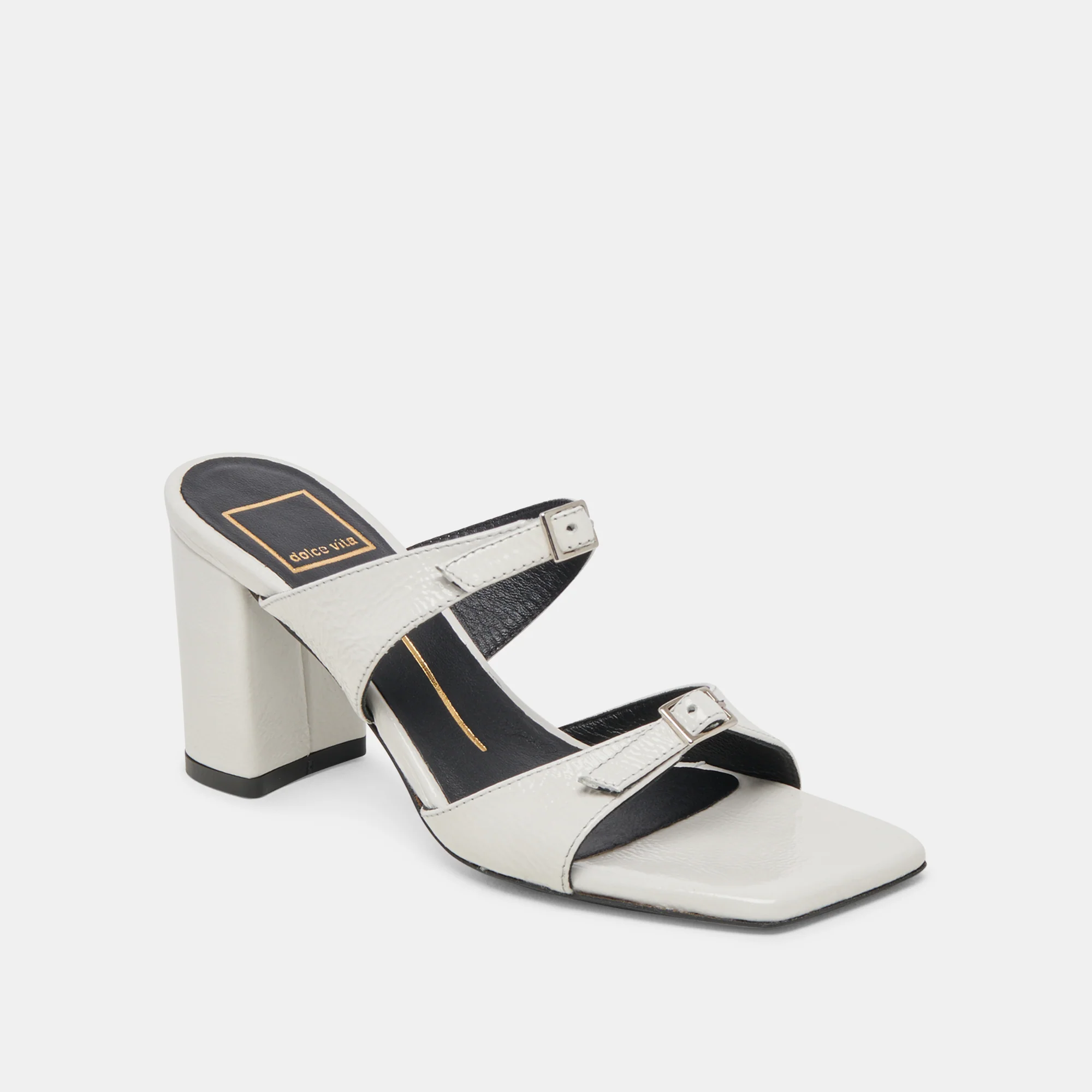 SHANE HEELS OFF WHITE CRINKLE PATENT - Image 7
