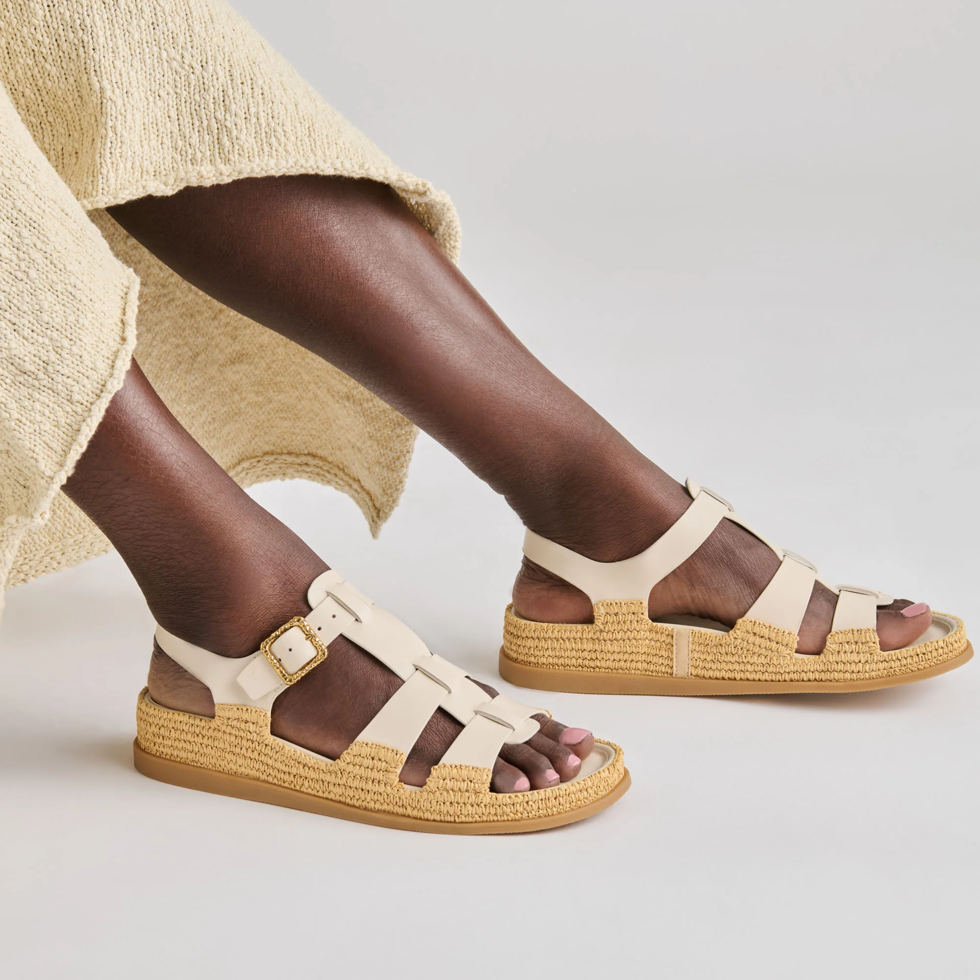 SHENNA SANDALS BONE LEATHER - Image 6