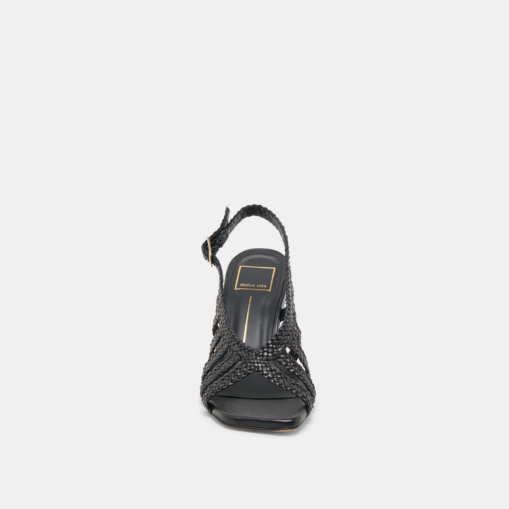 SICILY HEELS BLACK WOVEN LEATHER - Image 6